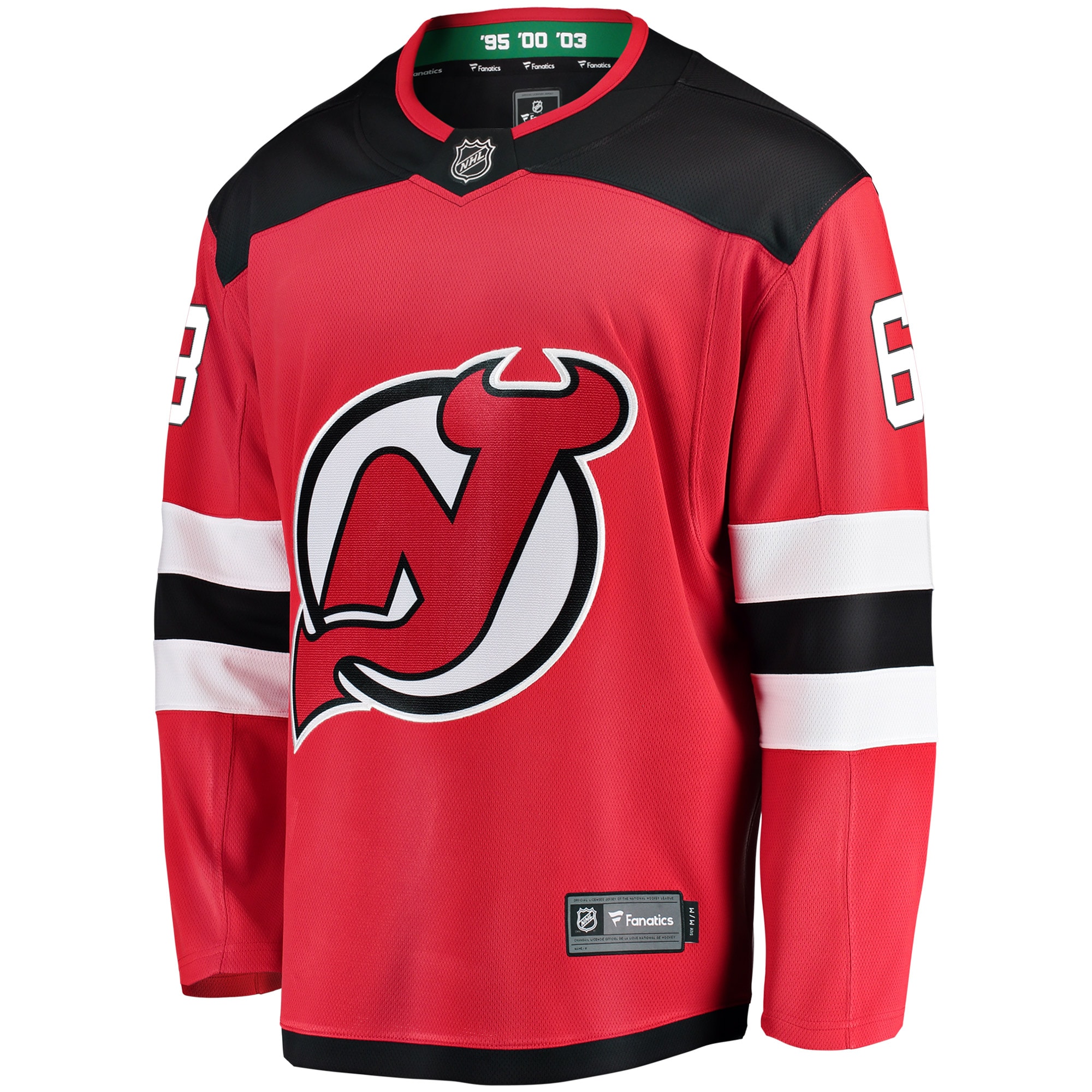 Jesper Bratt New Jersey Devils Home Breakaway Player Jersey - Red - angle 3