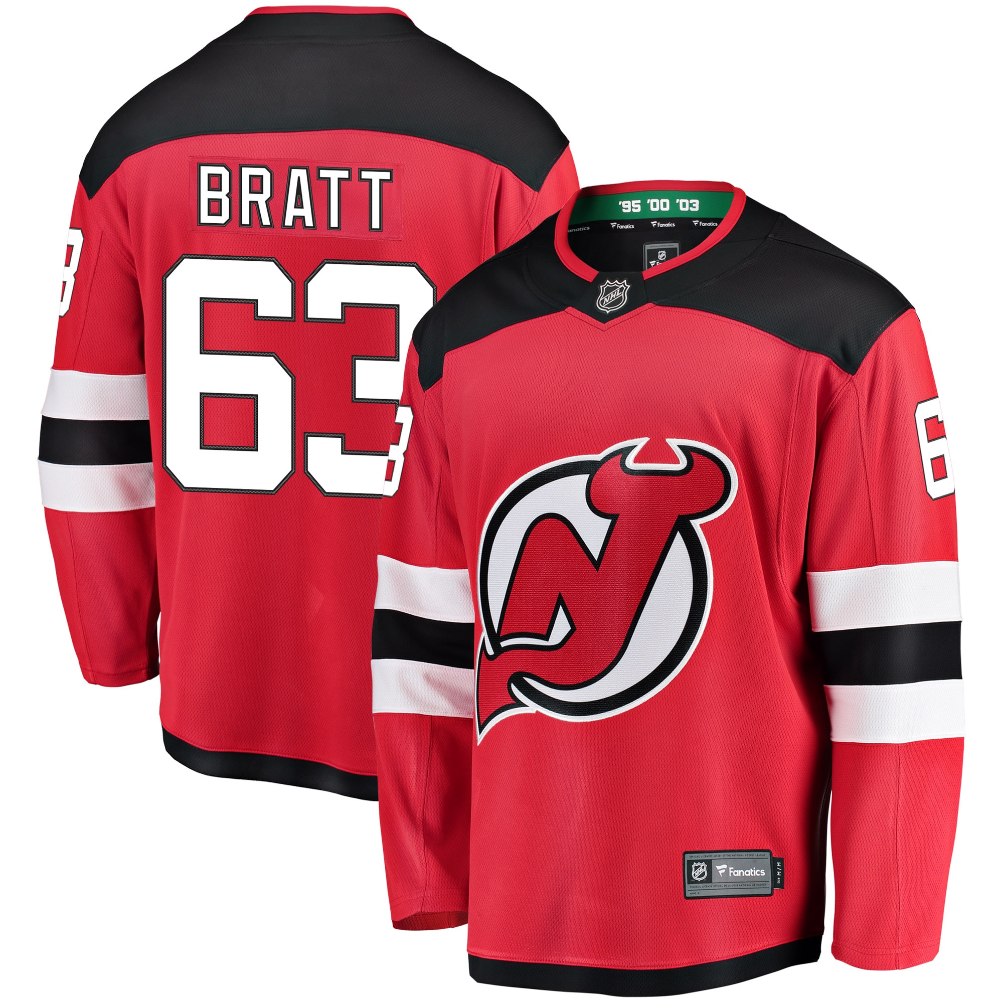 Jesper Bratt New Jersey Devils Home NHL Jersey - Red | FanWearStyle