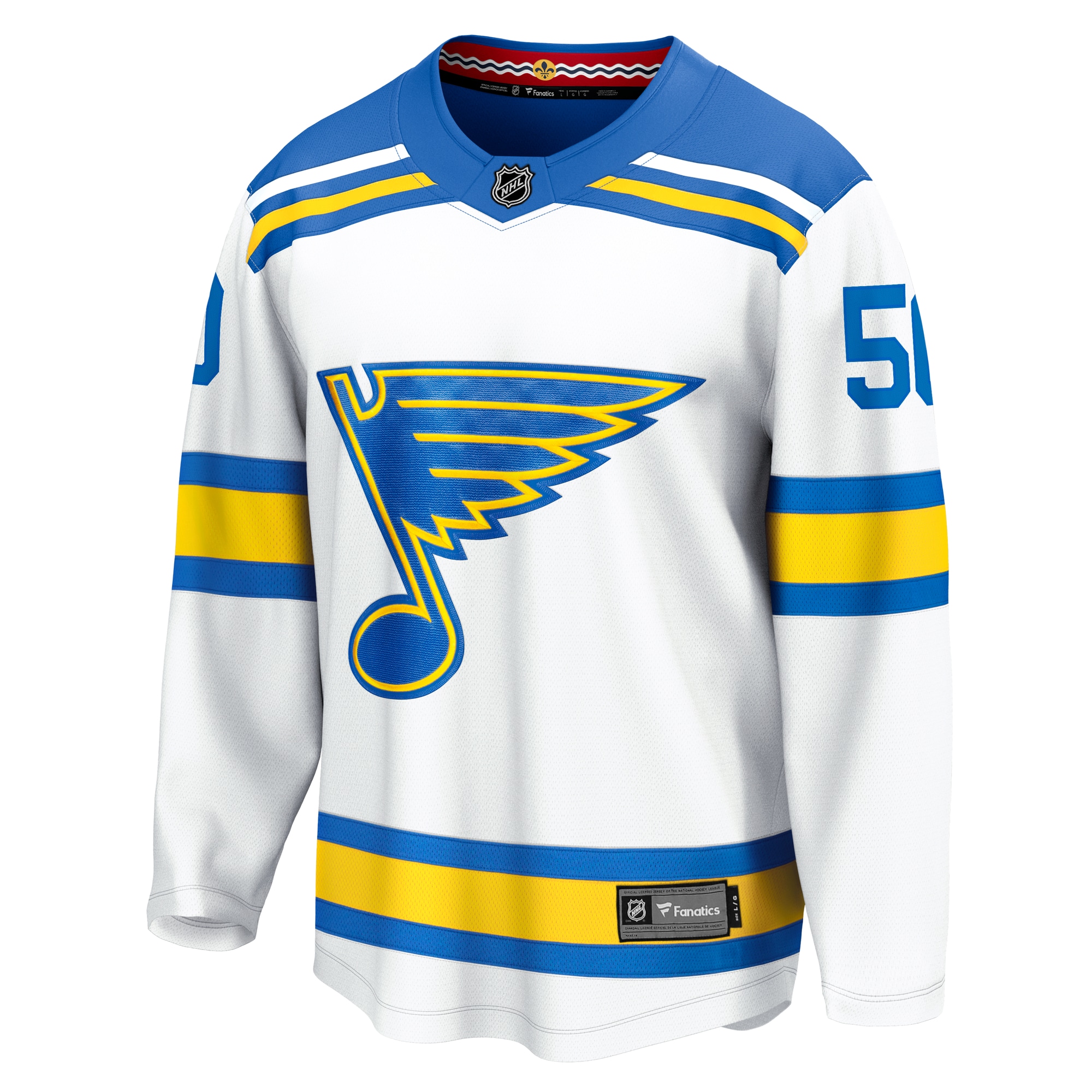 Jordan Binnington St. Louis Blues Away Breakaway Player Jersey - White - angle 2