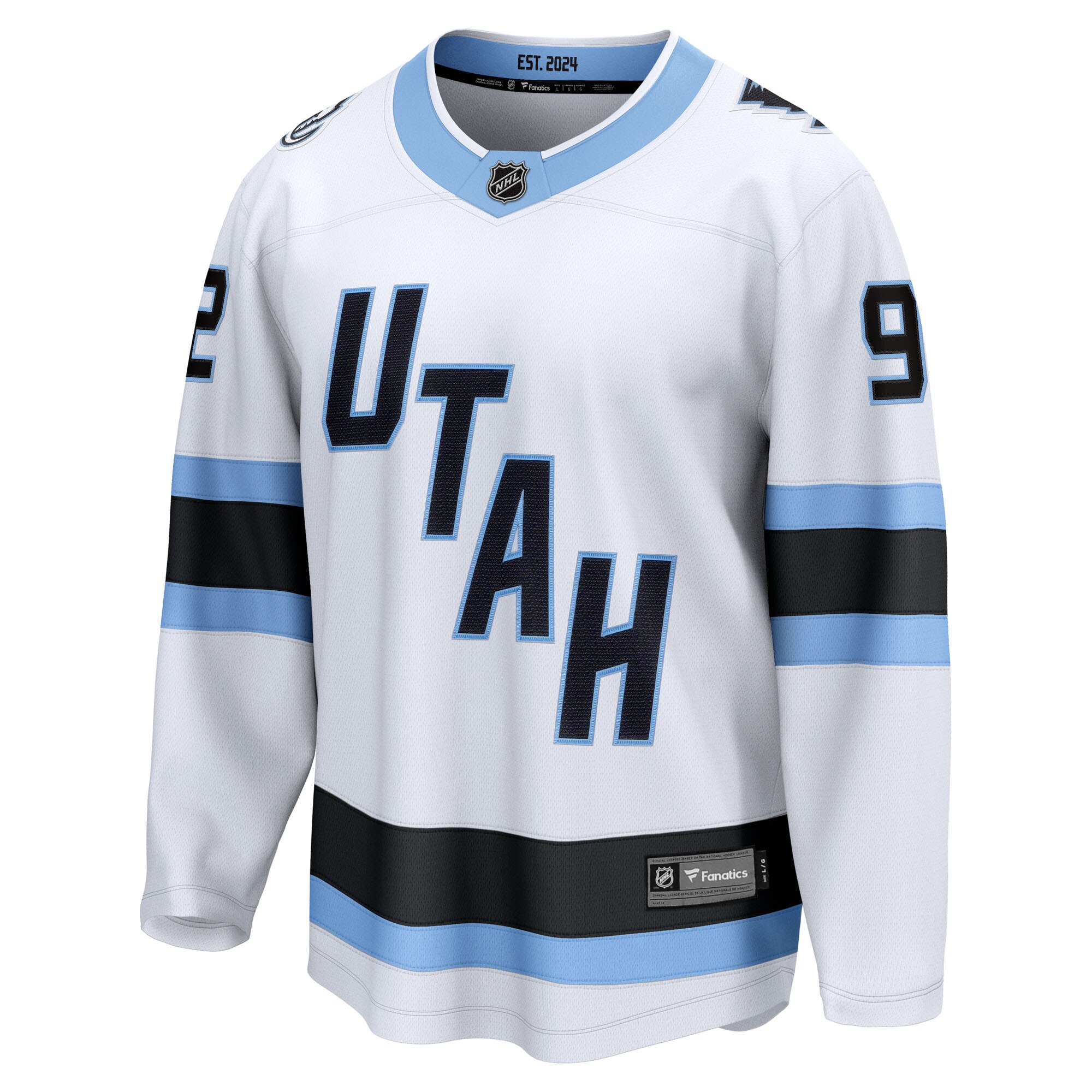 Logan Cooley Utah Mammoth Away Breakaway Player Jersey - White - angle 2