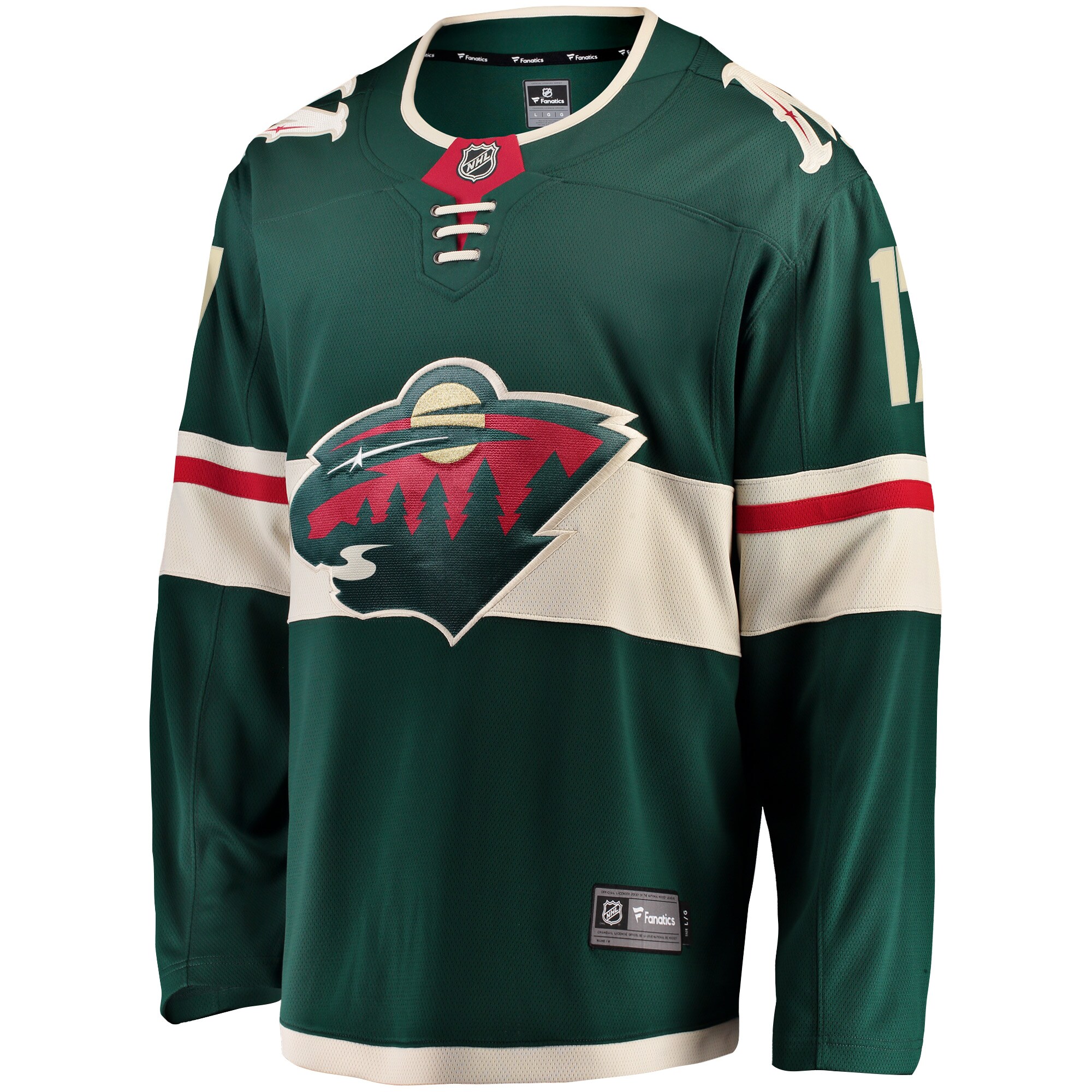 Marcus Foligno Minnesota Wild Breakaway Jersey - Green - angle 3