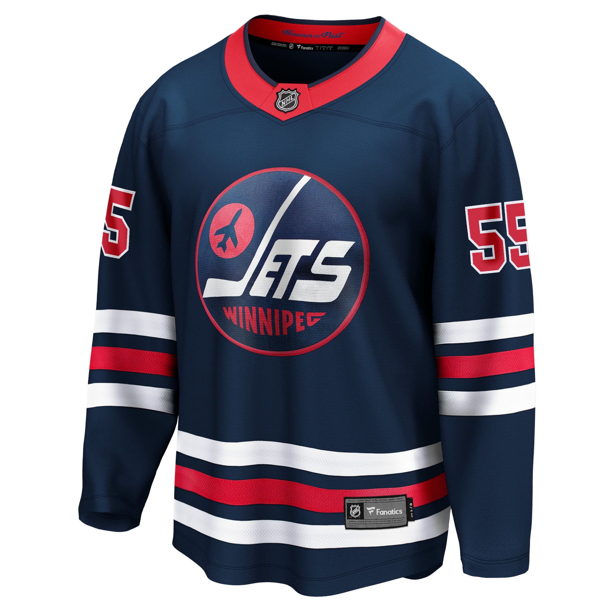 Mark Scheifele Winnipeg Jets Breakaway Jersey - Navy - angle 3