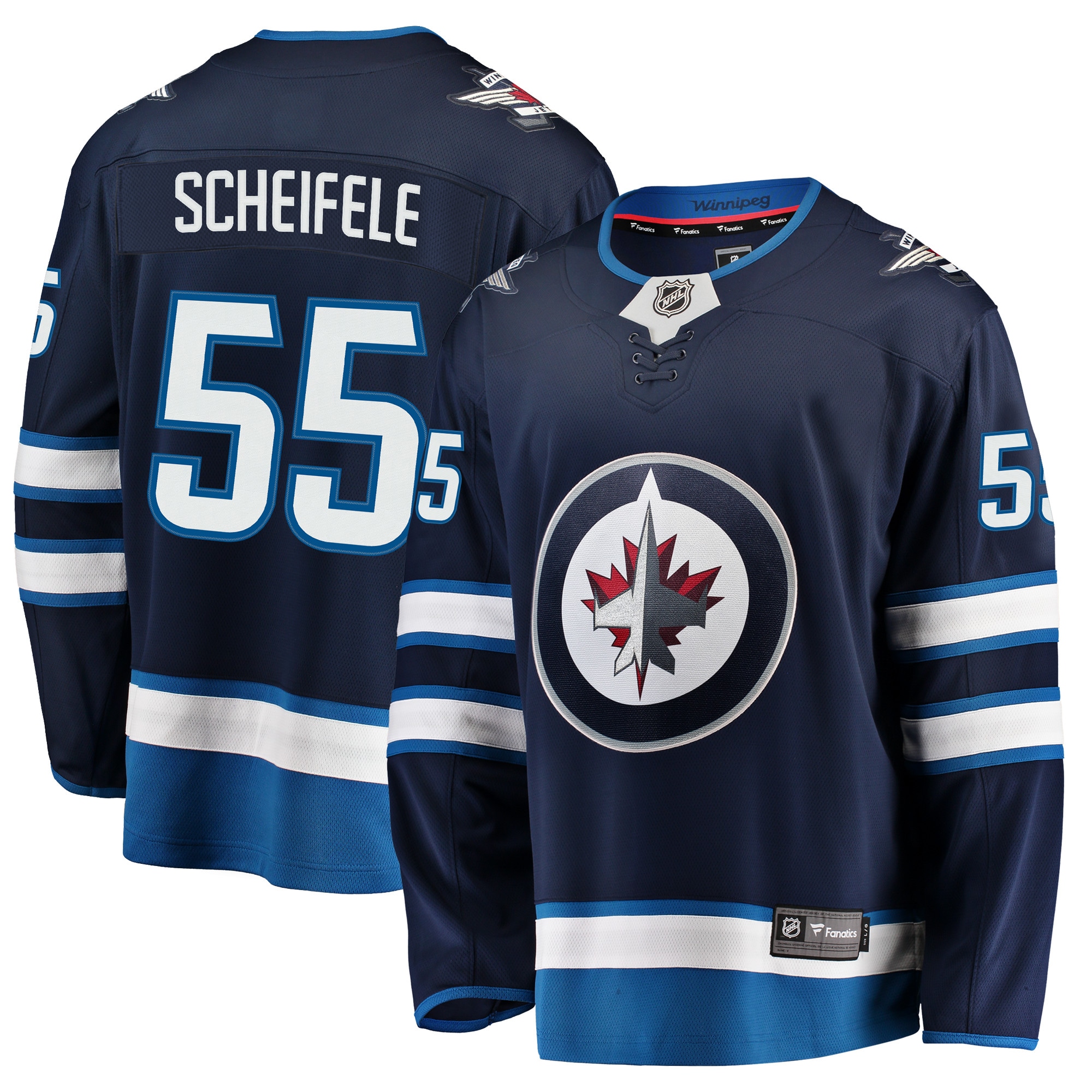 Youth Mark Scheifele Winnipeg Jets Breakaway Replica Jersey - Navy | FanWearStyle