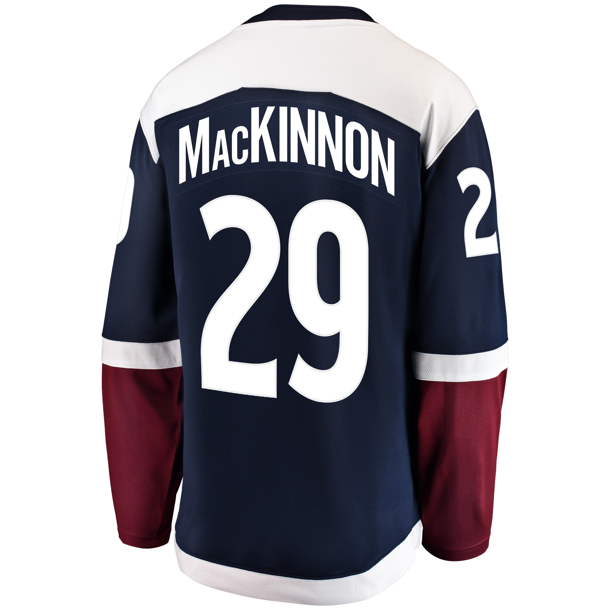 Nathan MacKinnon #29 Colorado Avalanche Breakaway Jersey - Navy - angle 3