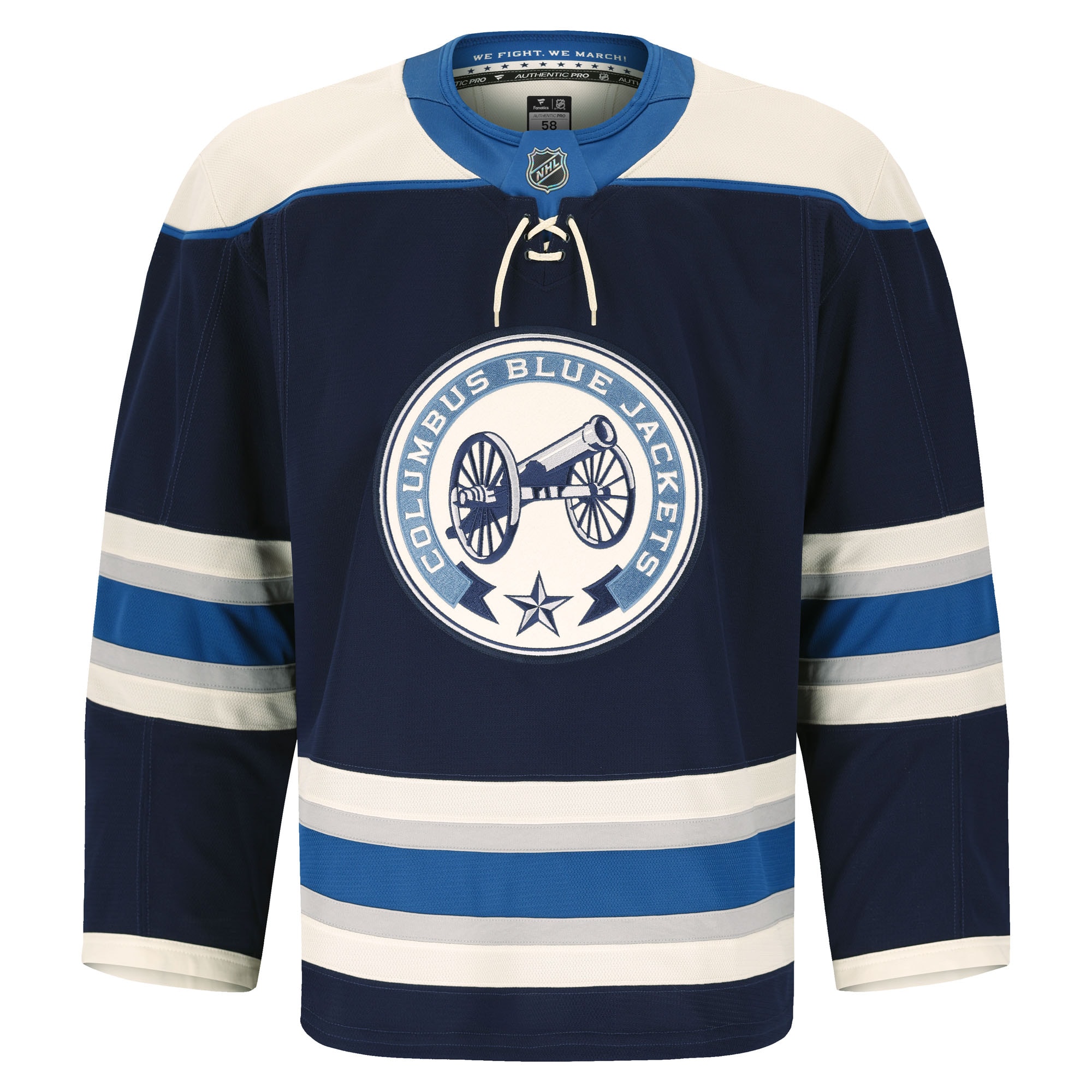 Columbus Blue Jackets Alternate Pro Jersey - Navy - angle 3