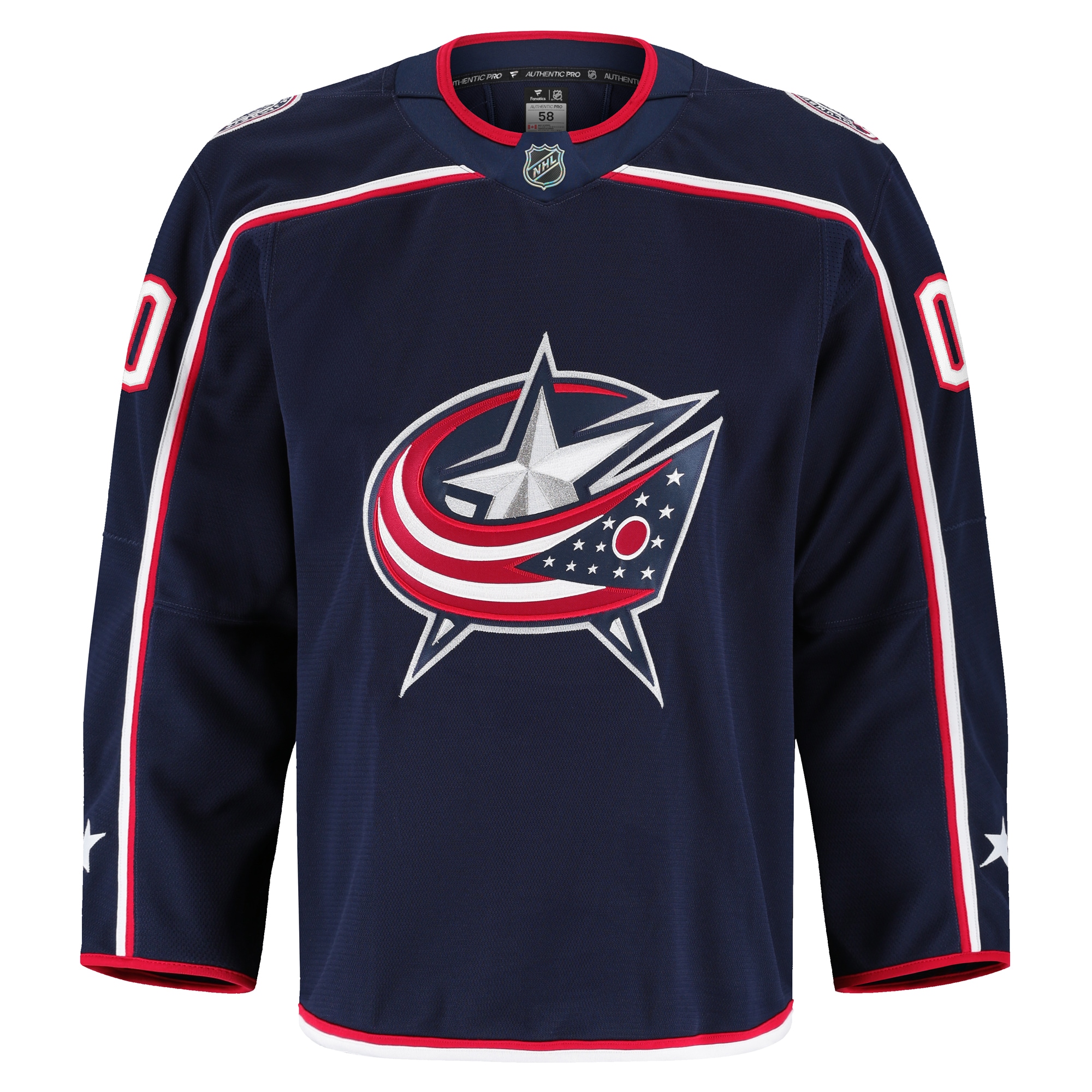 Columbus Blue Jackets Home Pro Custom Jersey - Navy - angle 2