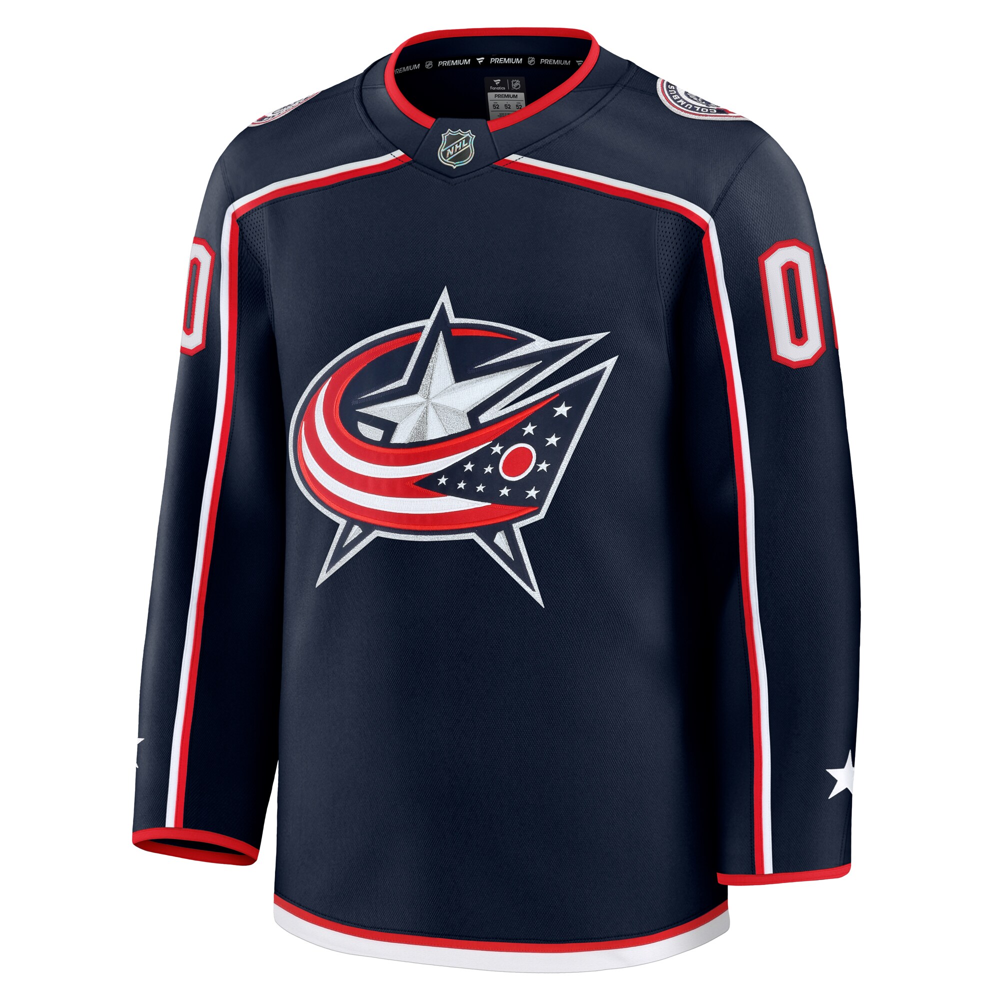 Columbus Blue Jackets Home Premium Custom Jersey - Navy - angle 3