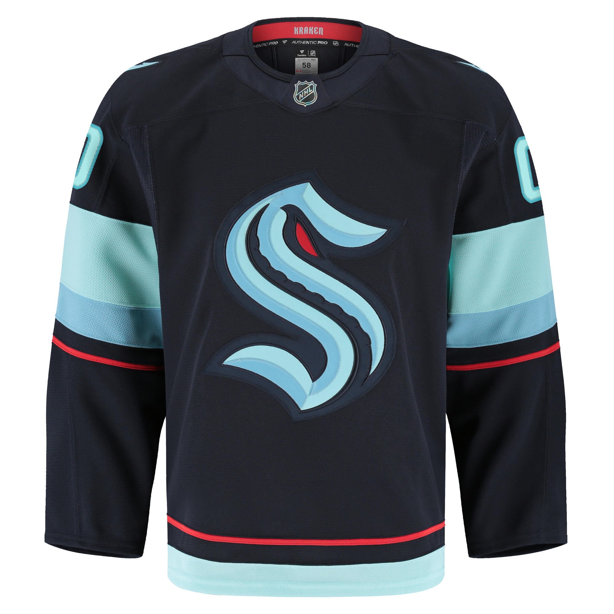 Seattle Kraken Home Pro Custom Jersey - Navy - angle 2