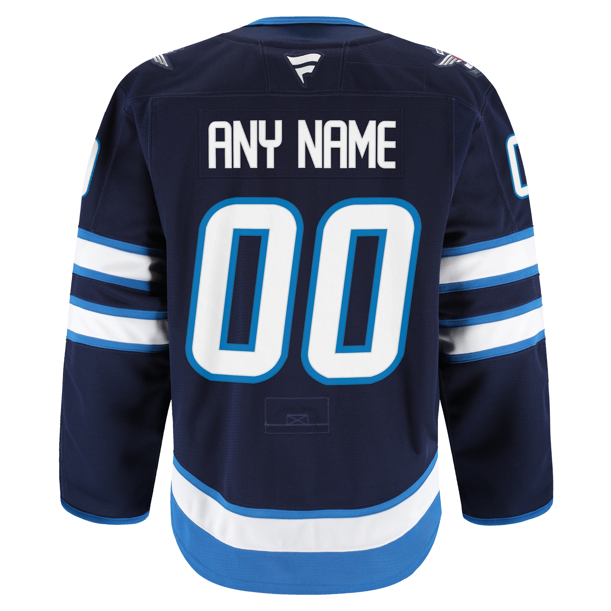 Winnipeg Jets Home Pro Custom Jersey - Navy - angle 4