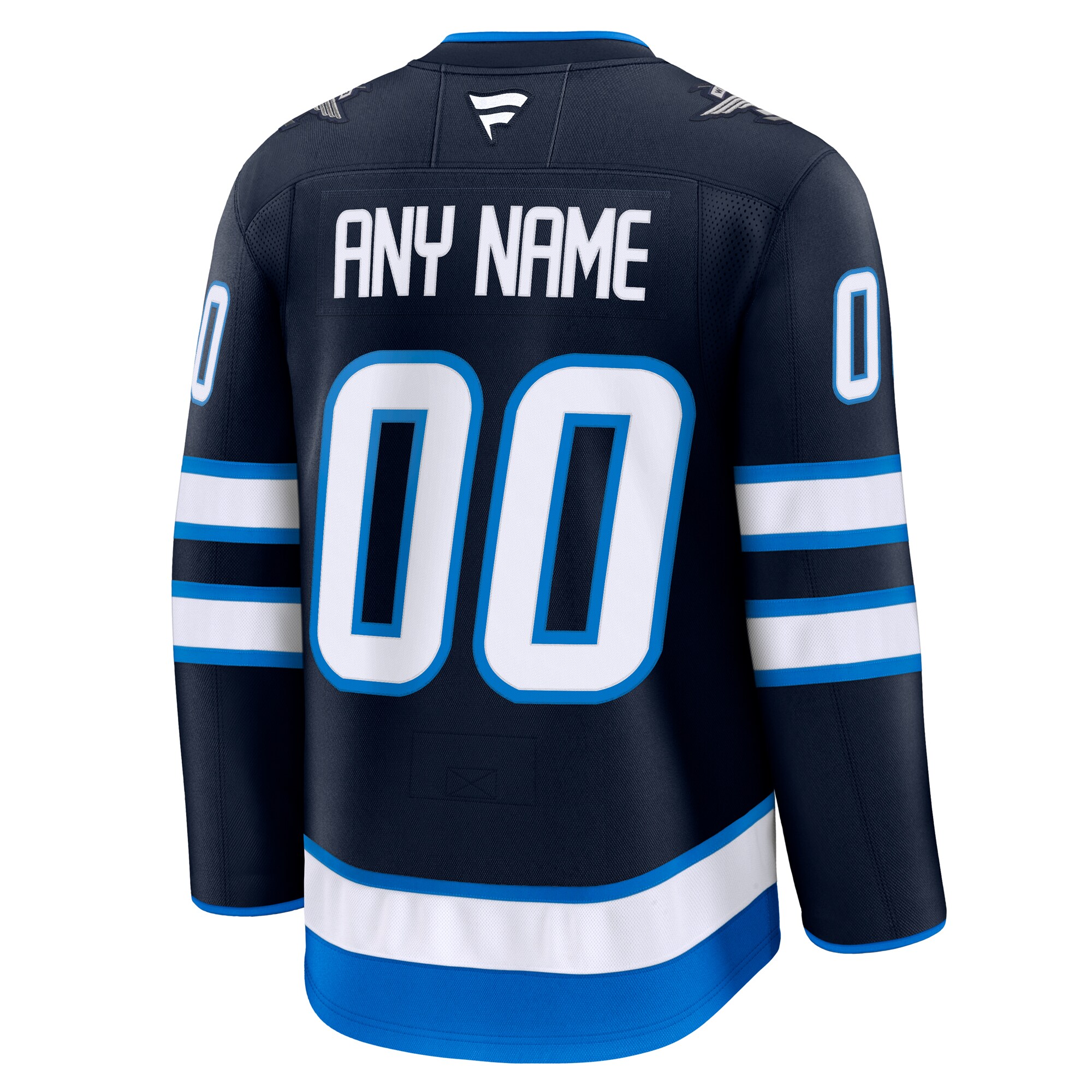 Winnipeg Jets Home Premium Custom Jersey - Navy - angle 3