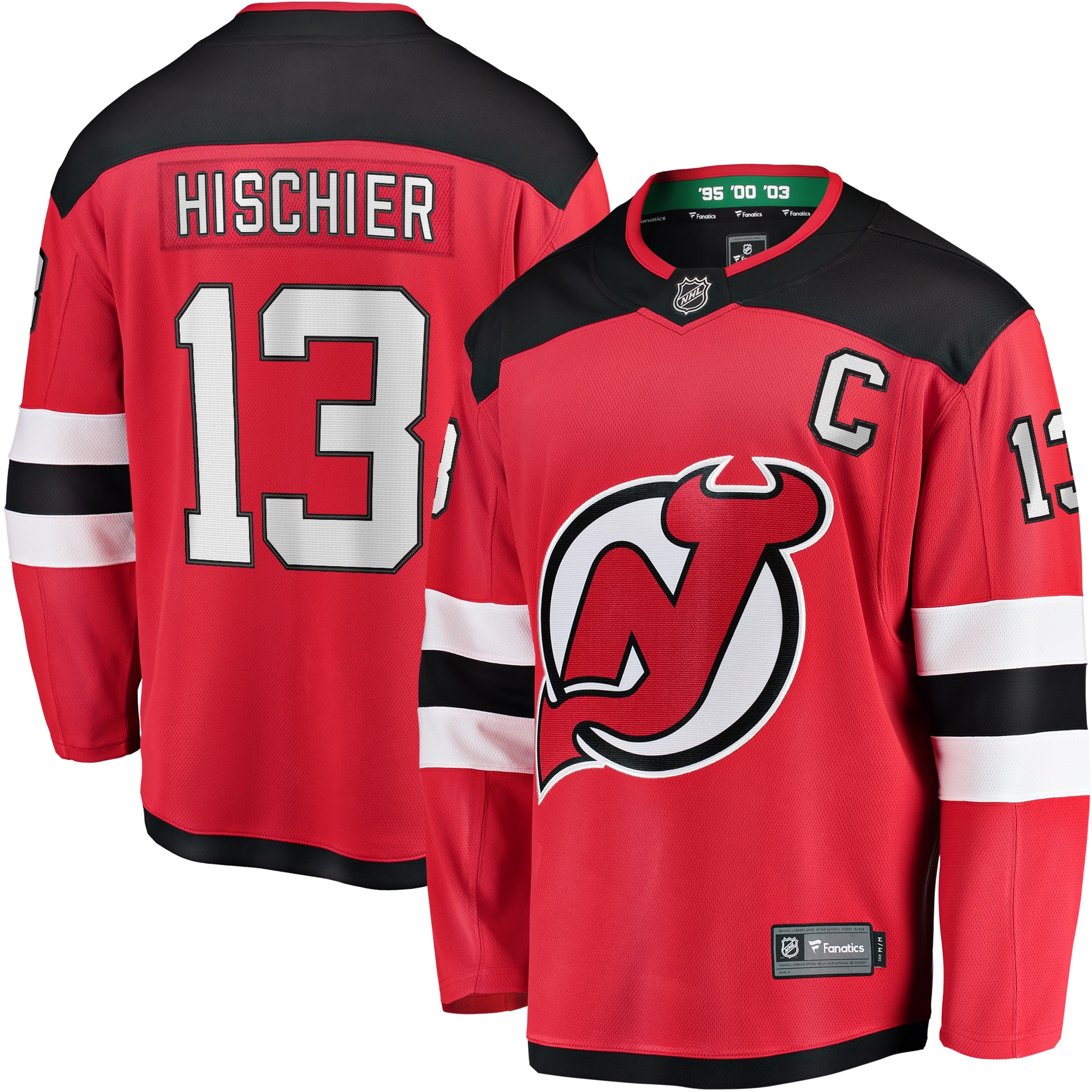 Nico Hischier New Jersey Devils Home NHL Jersey - Red | FanWearStyle