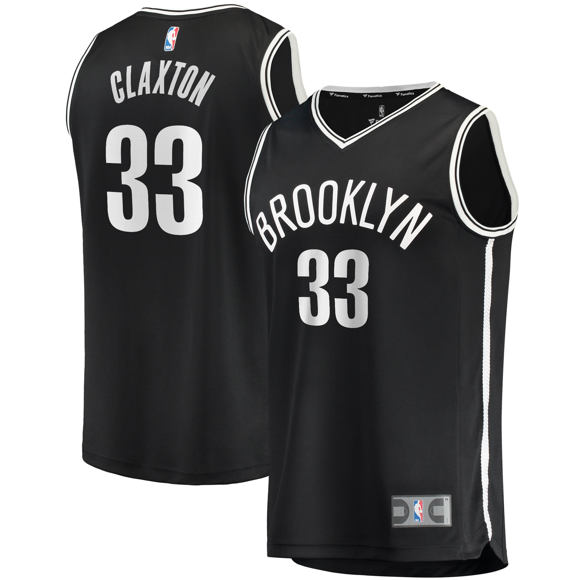 Nicolas Claxton Brooklyn Nets NBA Jersey - Black | FanWearStyle