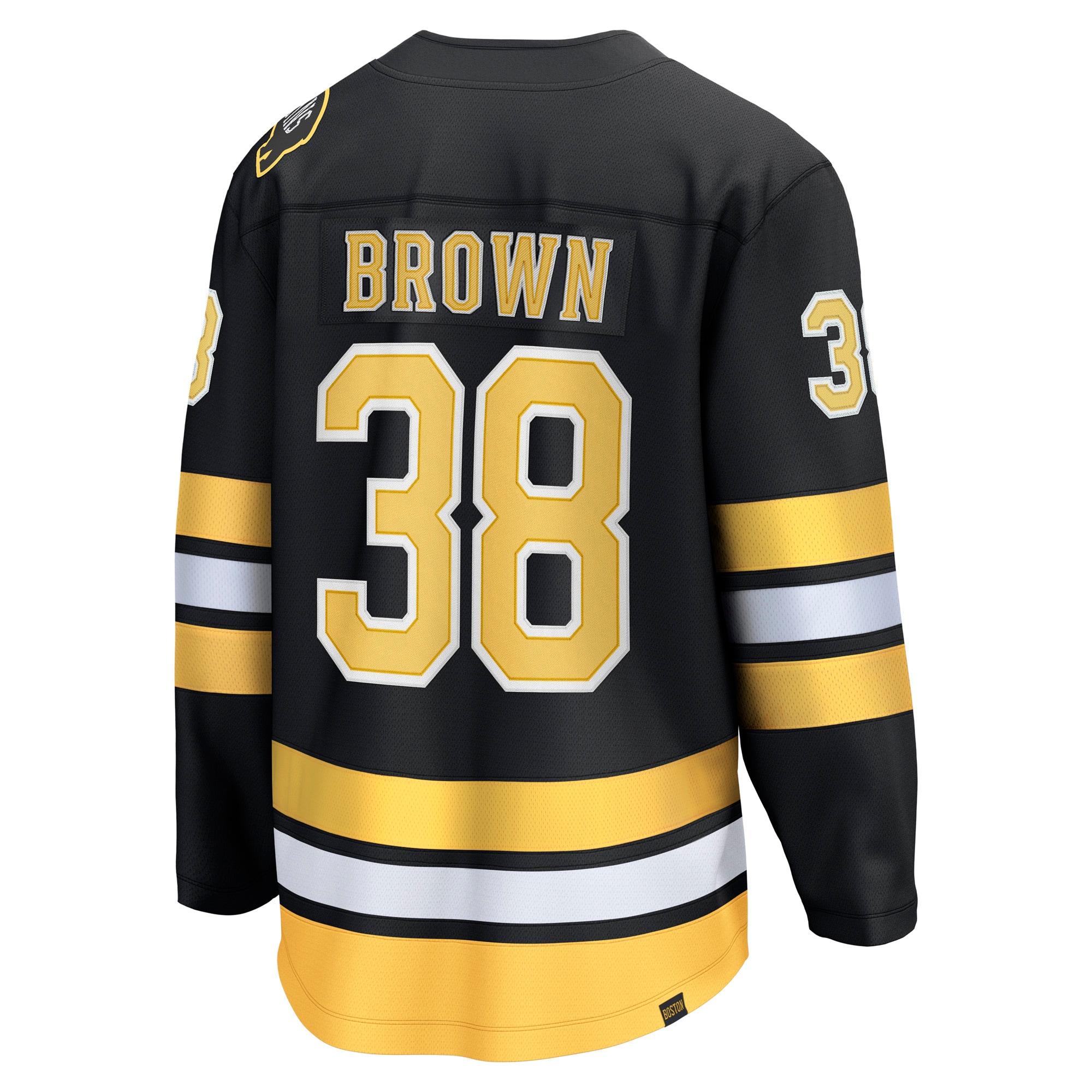 Patrick Brown Boston Bruins Home Breakaway Player Jersey - Black - angle 3