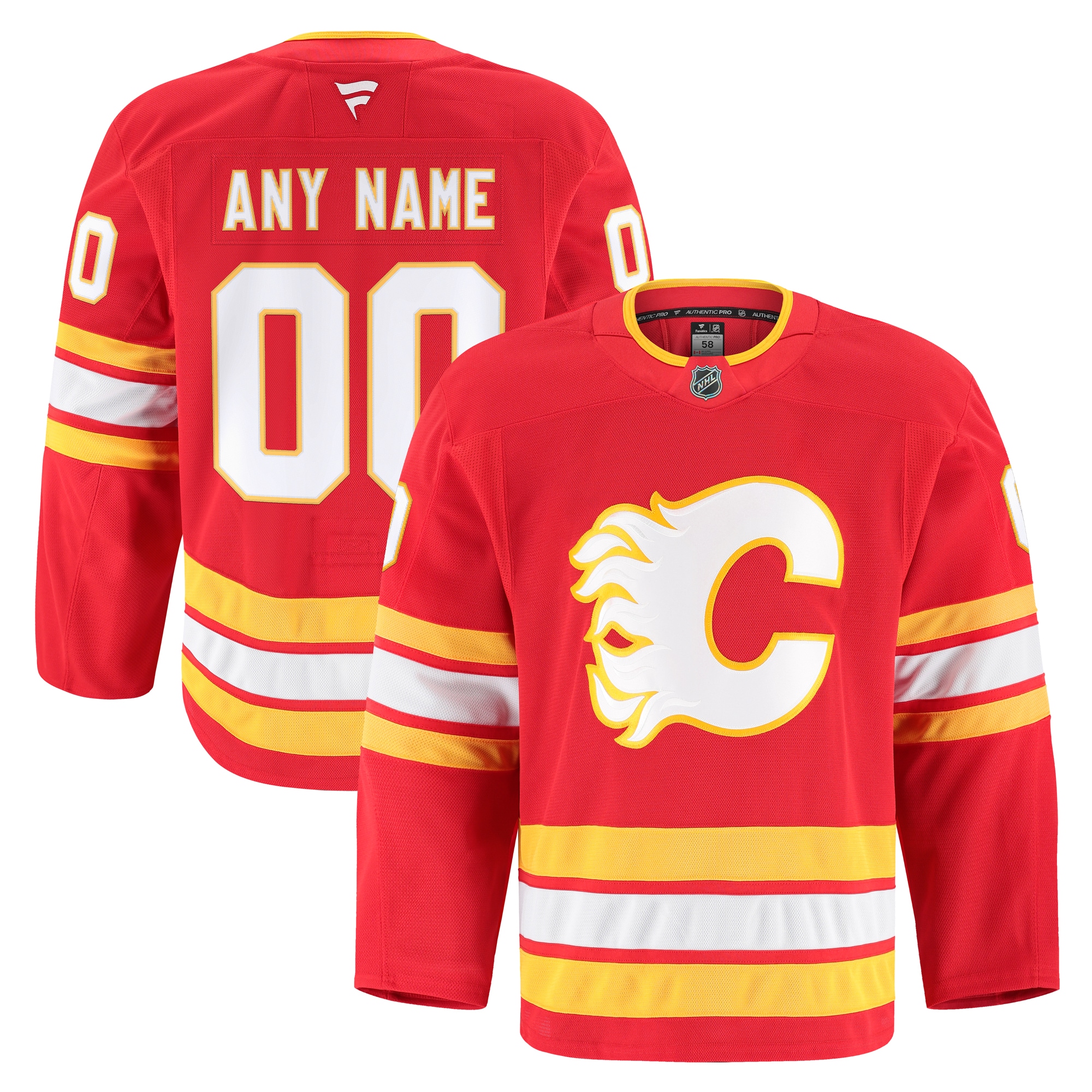 Women's Calgary Flames Home Authentic Pro Custom Jersey - Red | FanWearStyle