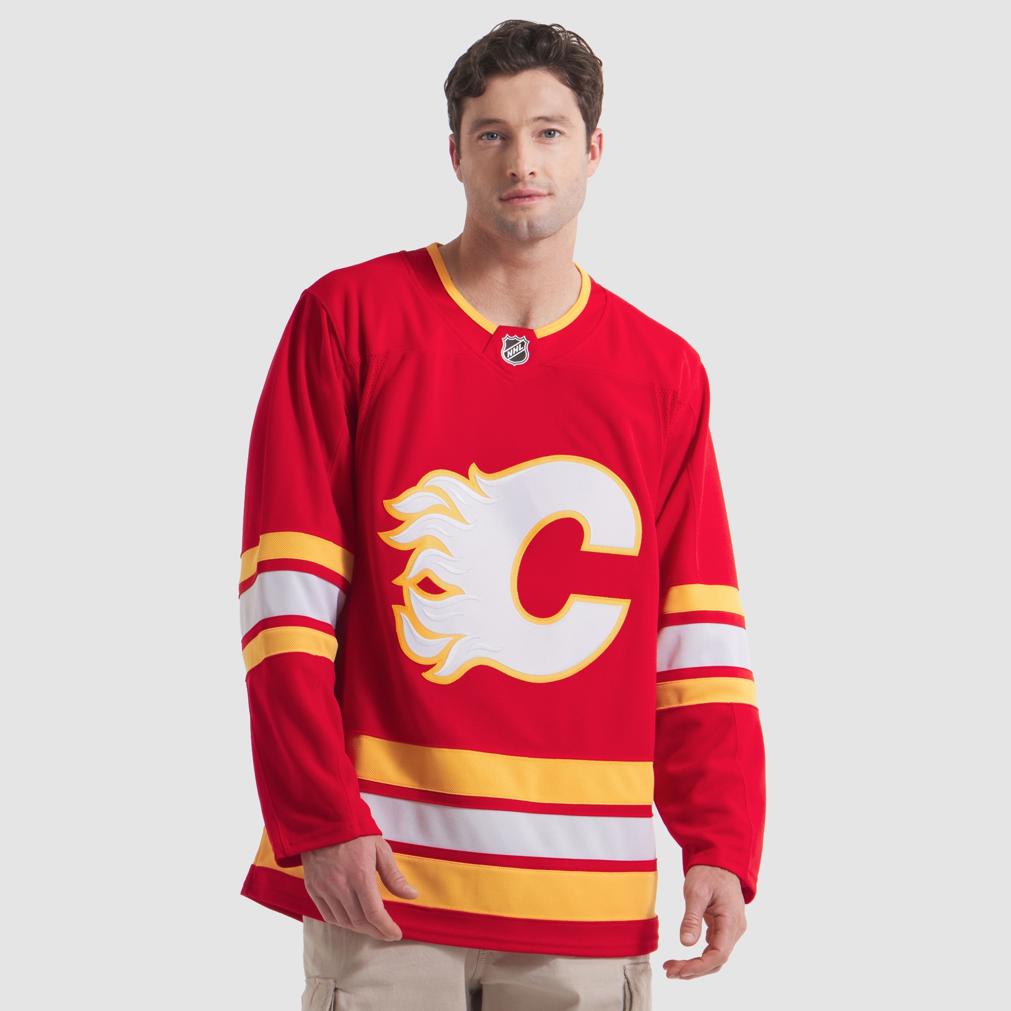 Calgary Flames Home Premium Jersey - Red - angle 4