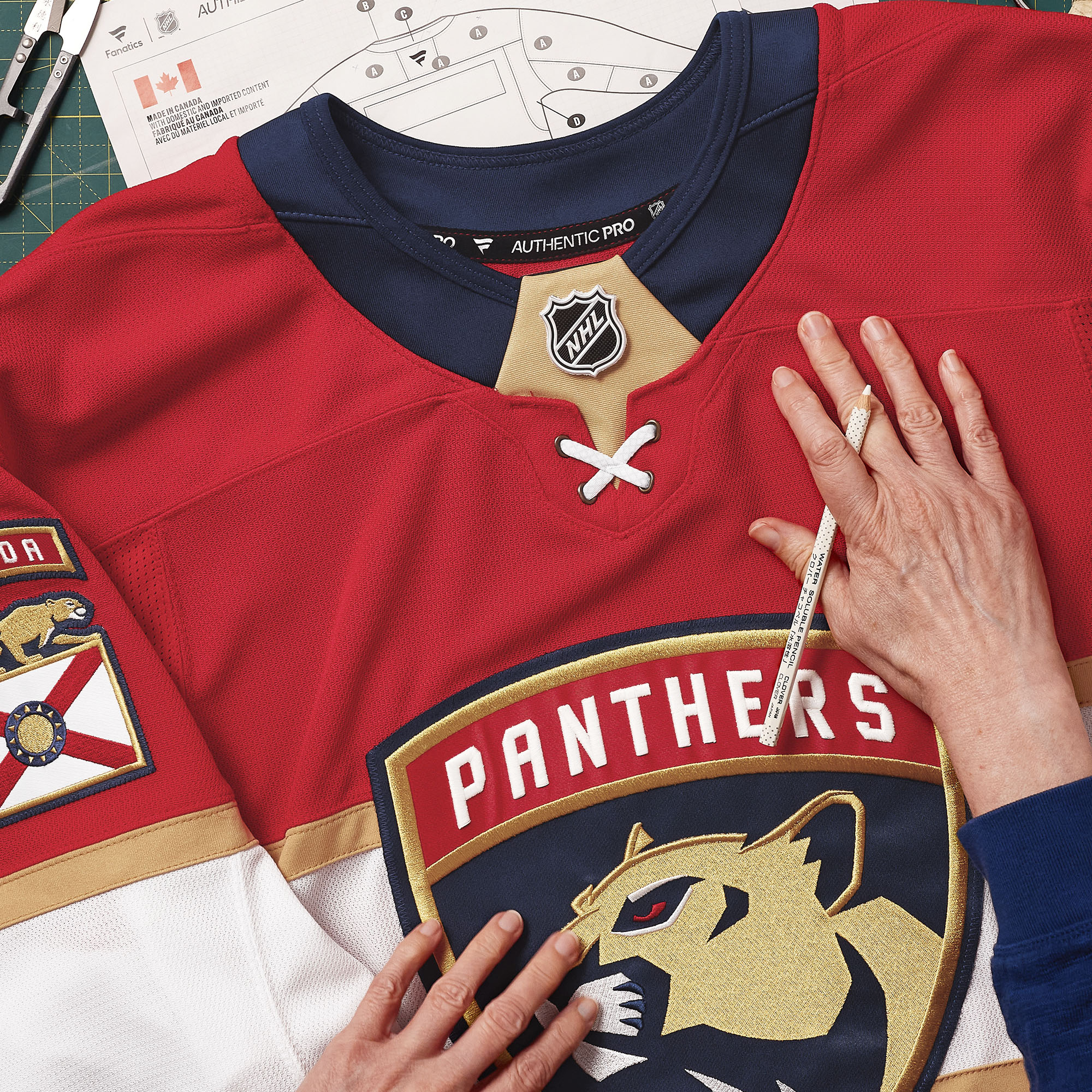 Florida Panthers Home Pro Custom Jersey - Red - angle 7