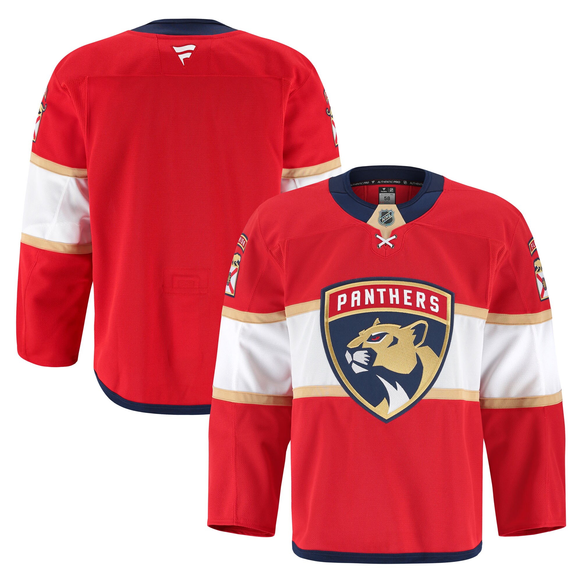 Florida Panthers Home Pro Jersey - Red - angle 2