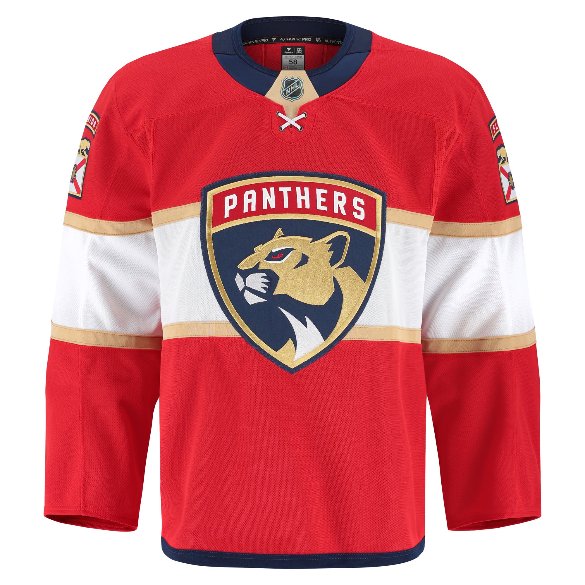 Florida Panthers Home Pro Jersey - Red - angle 3