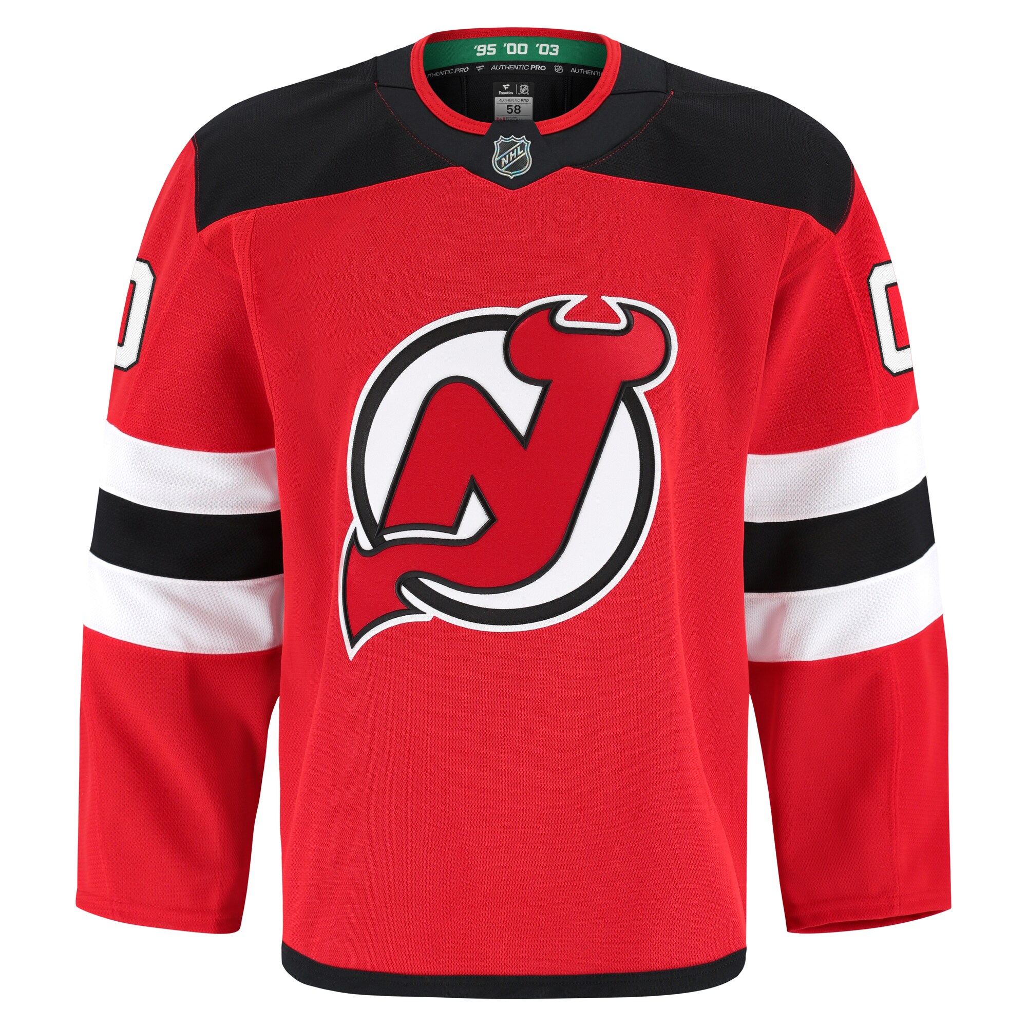 New Jersey Devils Home Pro Custom Jersey - Red - angle 2