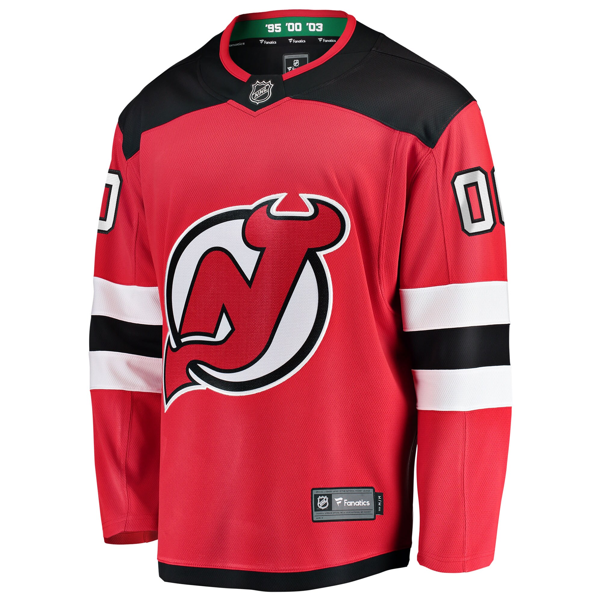 New Jersey Devils Home Breakaway Custom Jersey - Red - angle 2