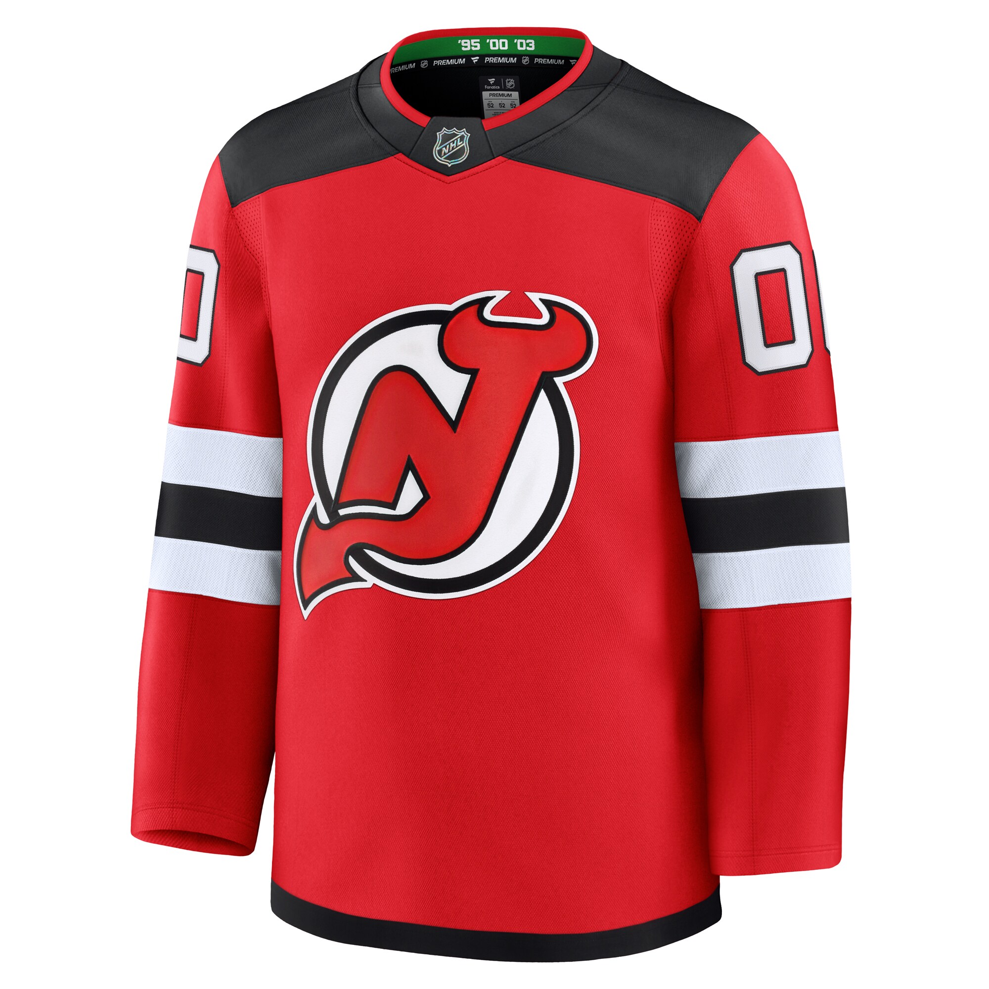 New Jersey Devils Home Premium Custom Jersey - Red - angle 3