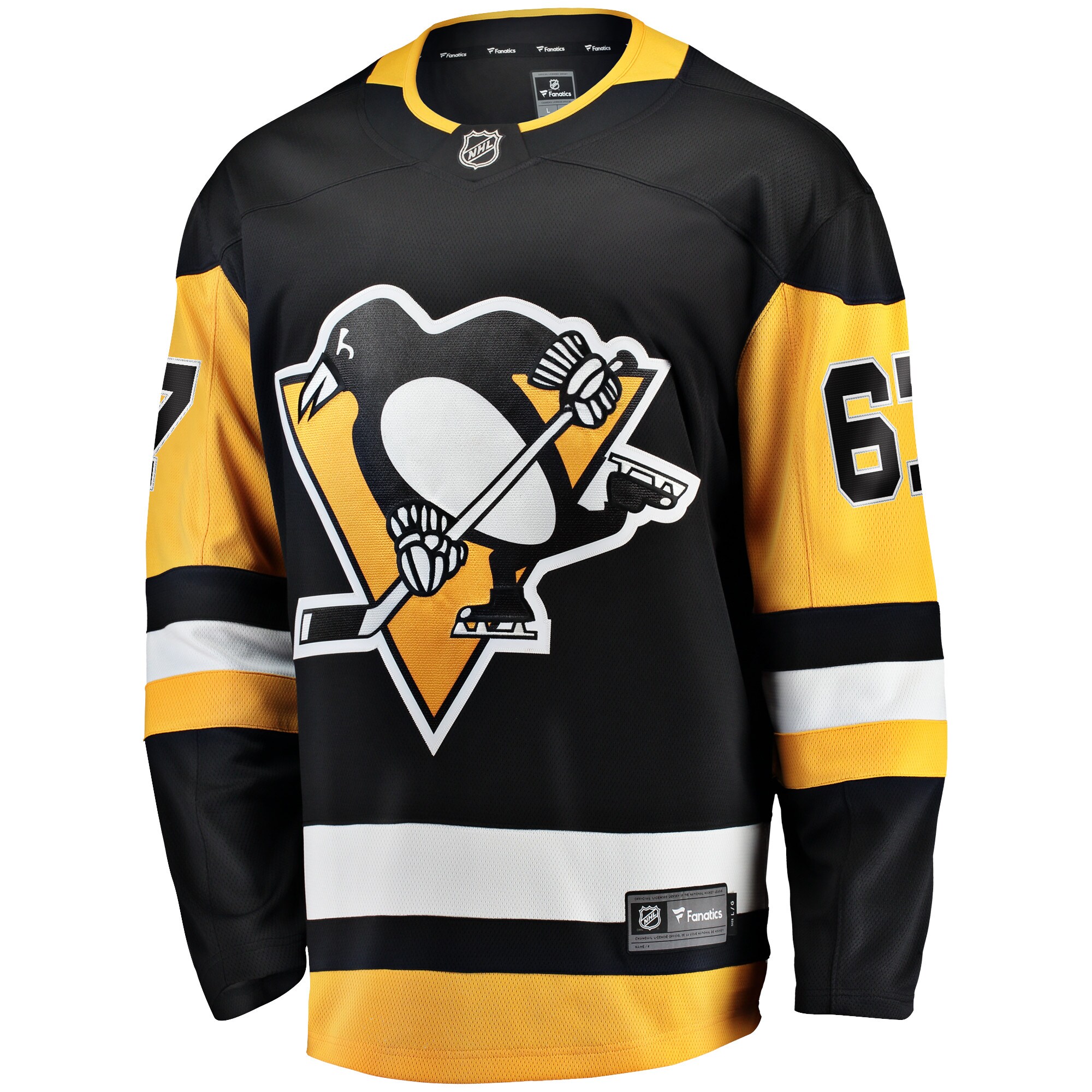 Rickard Rakell Pittsburgh Penguins Home Breakaway Player Jersey - Black - angle 3