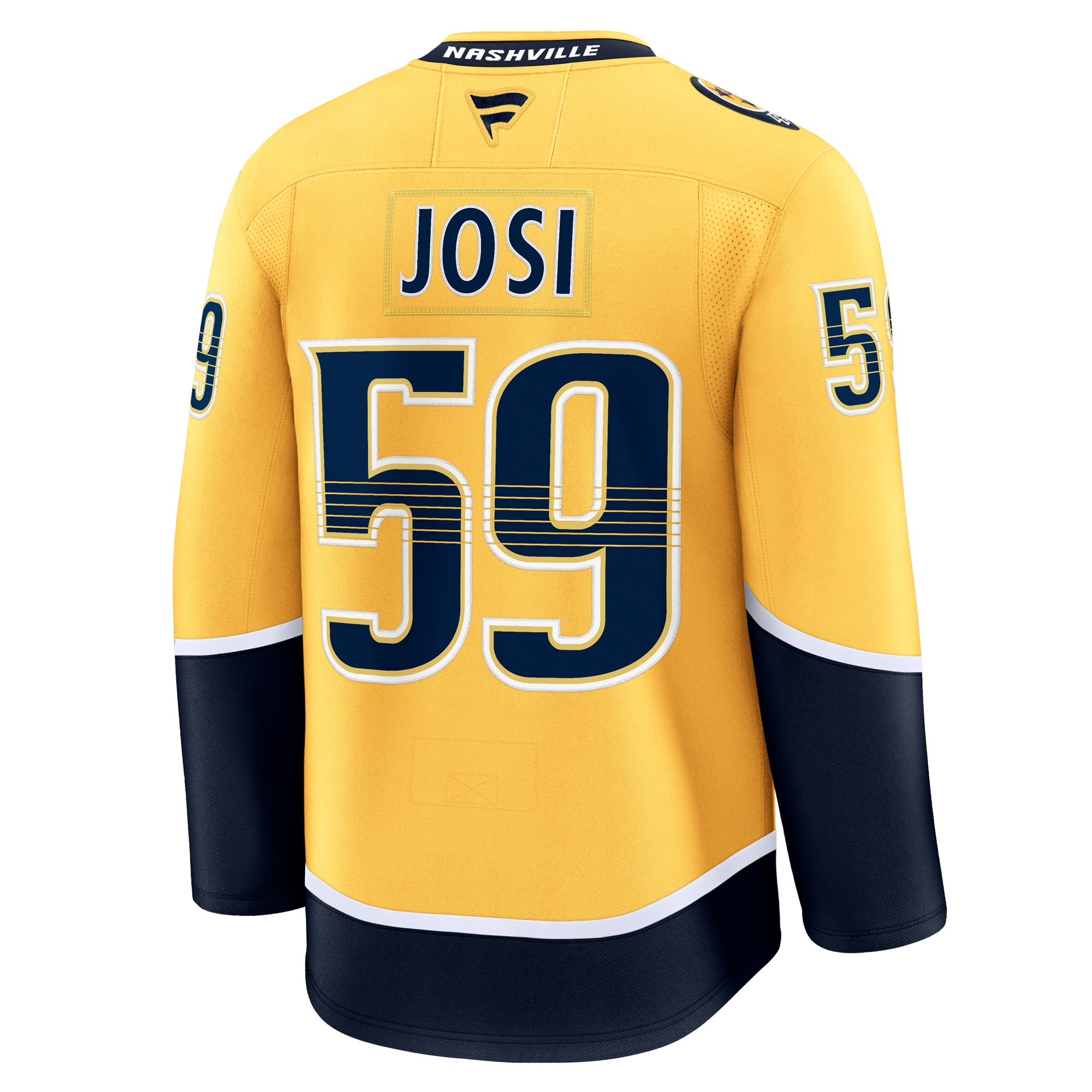Roman Josi Nashville Predators Home Premium Jersey - Yellow - angle 3