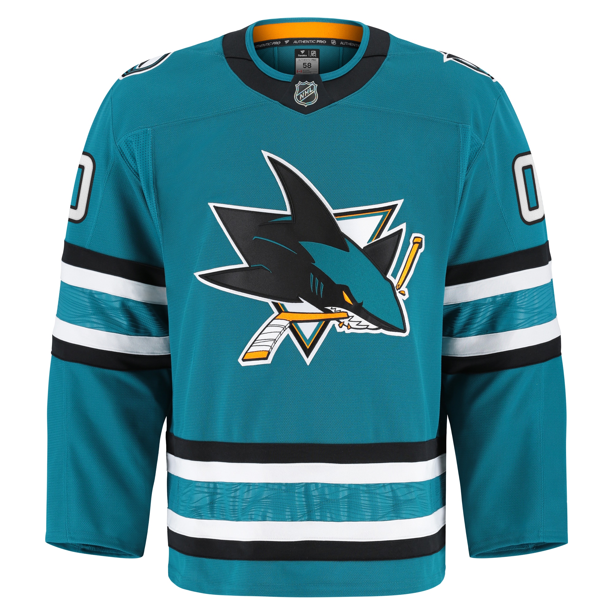 San Jose Sharks Home Pro Custom Jersey - Teal - angle 2