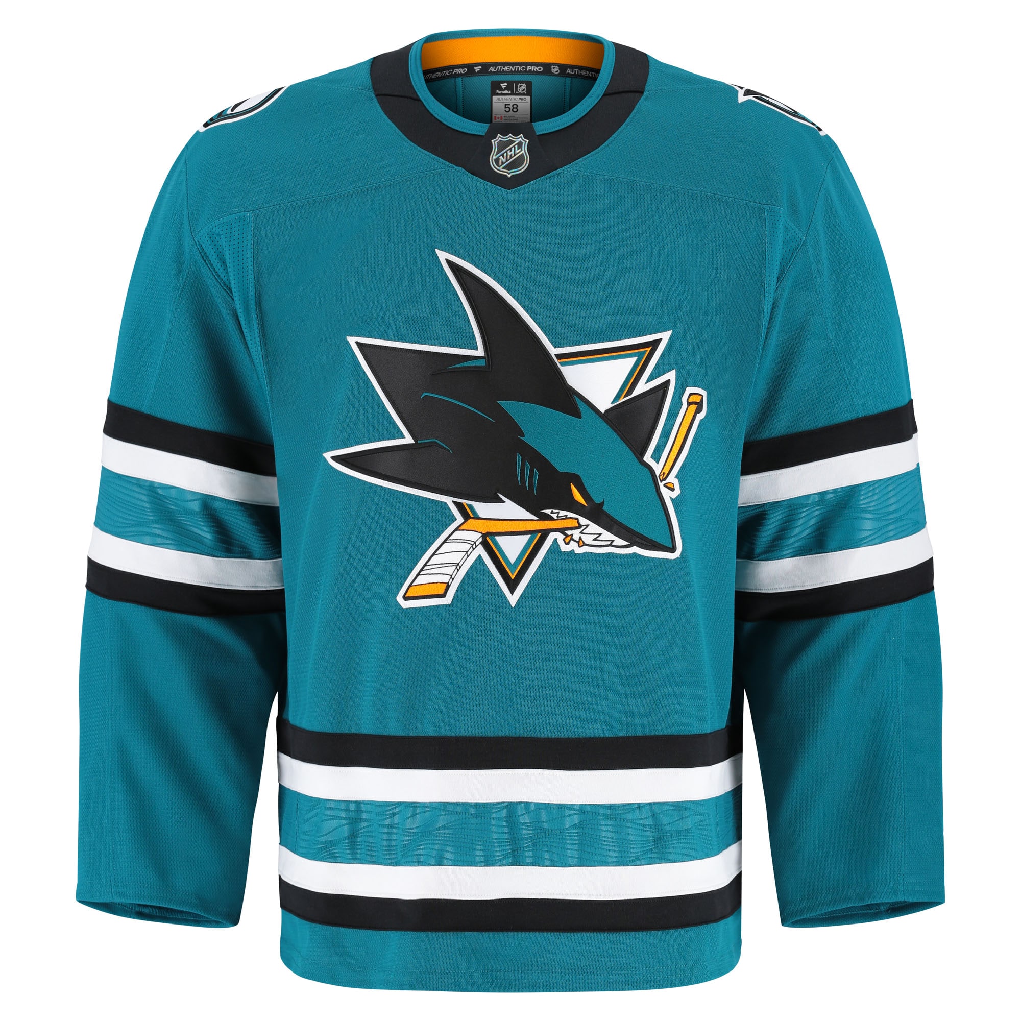 San Jose Sharks Home Pro Jersey - Teal - angle 2