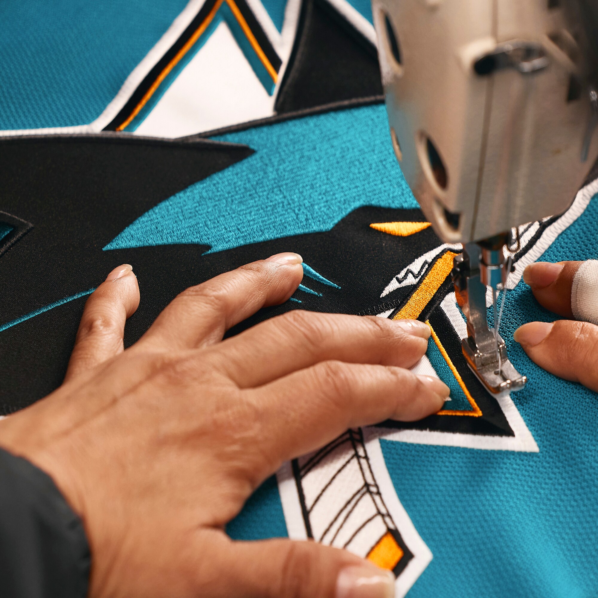 San Jose Sharks Home Pro Jersey - Teal - angle 4