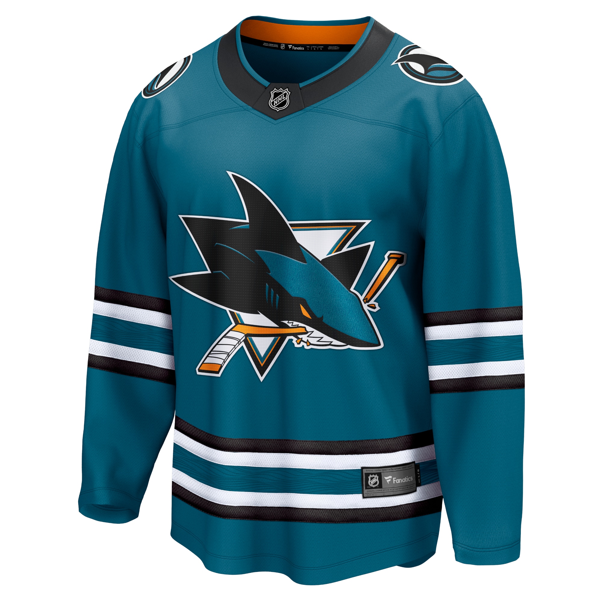 San Jose Sharks Home Breakaway Jersey - Teal - angle 2