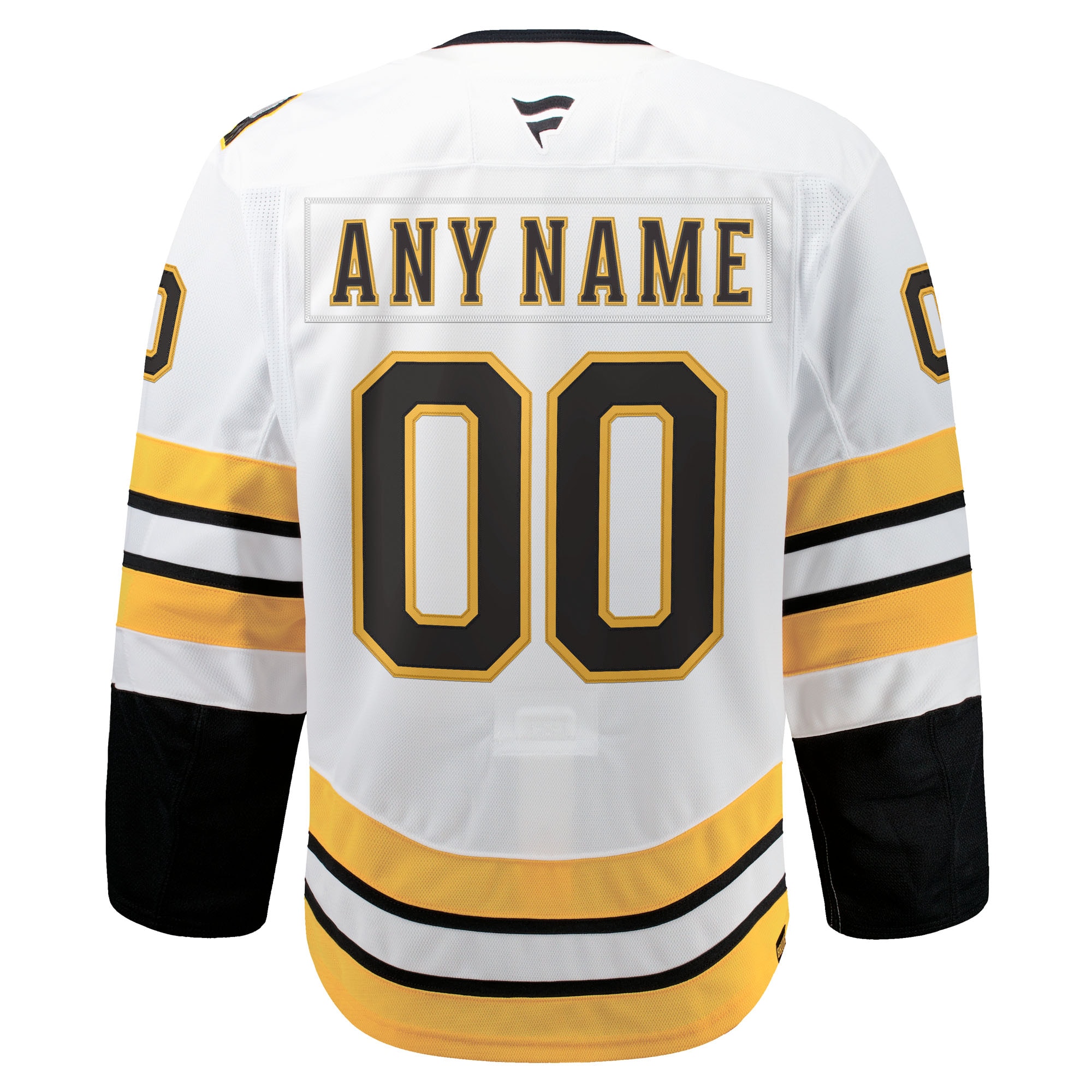 Boston Bruins Away Pro Custom Jersey - White - angle 3