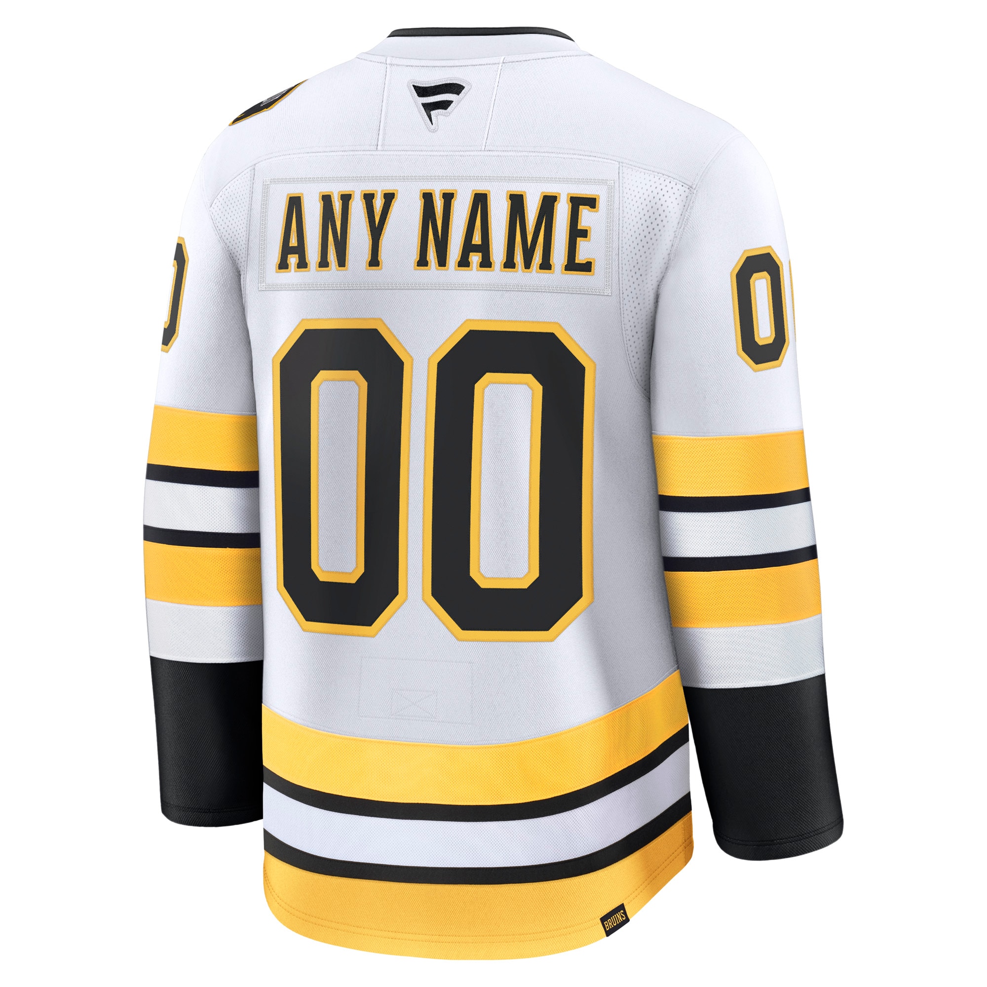 Boston Bruins Away Premium Custom Jersey - White - angle 4