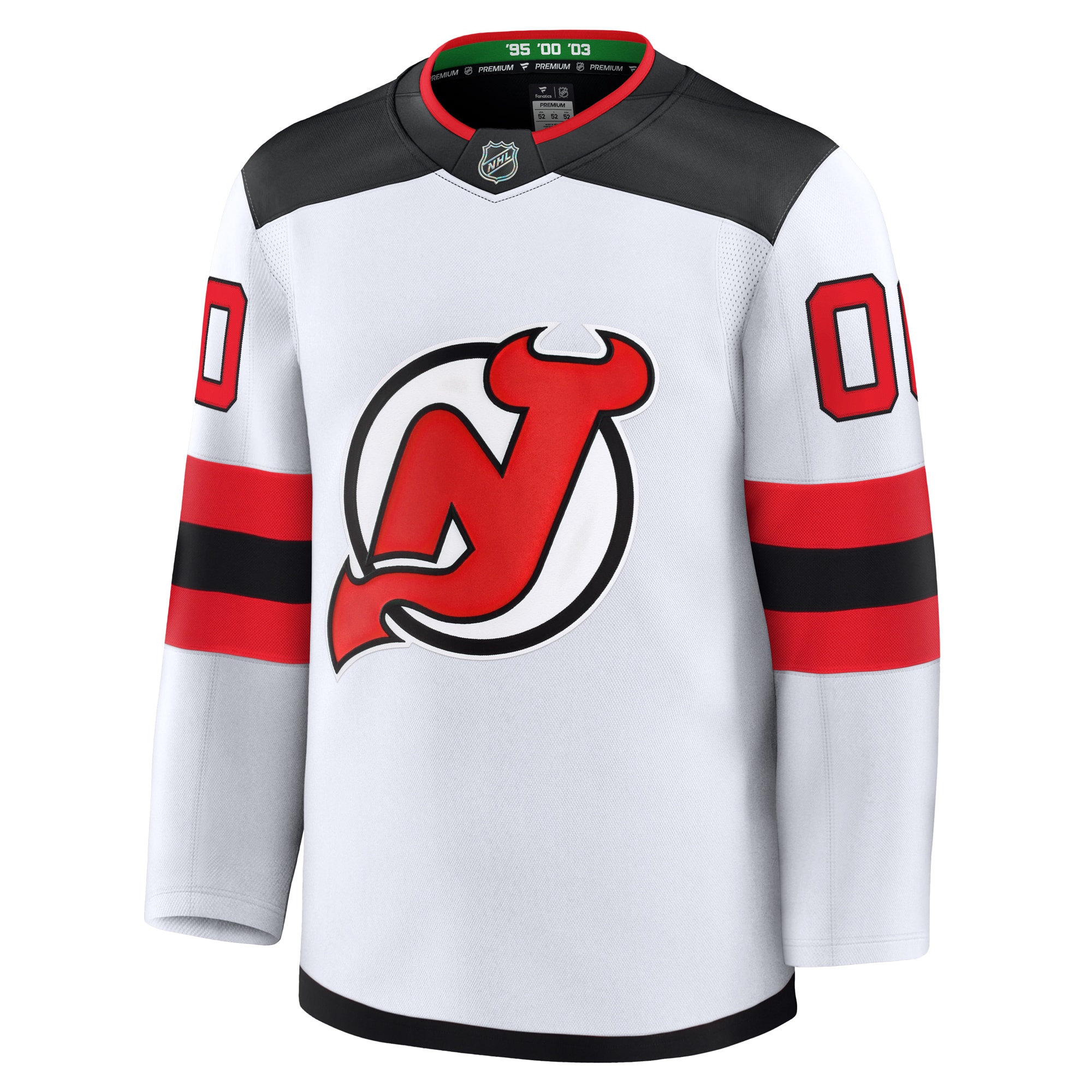 New Jersey Devils Away Premium Custom Jersey - White - angle 2