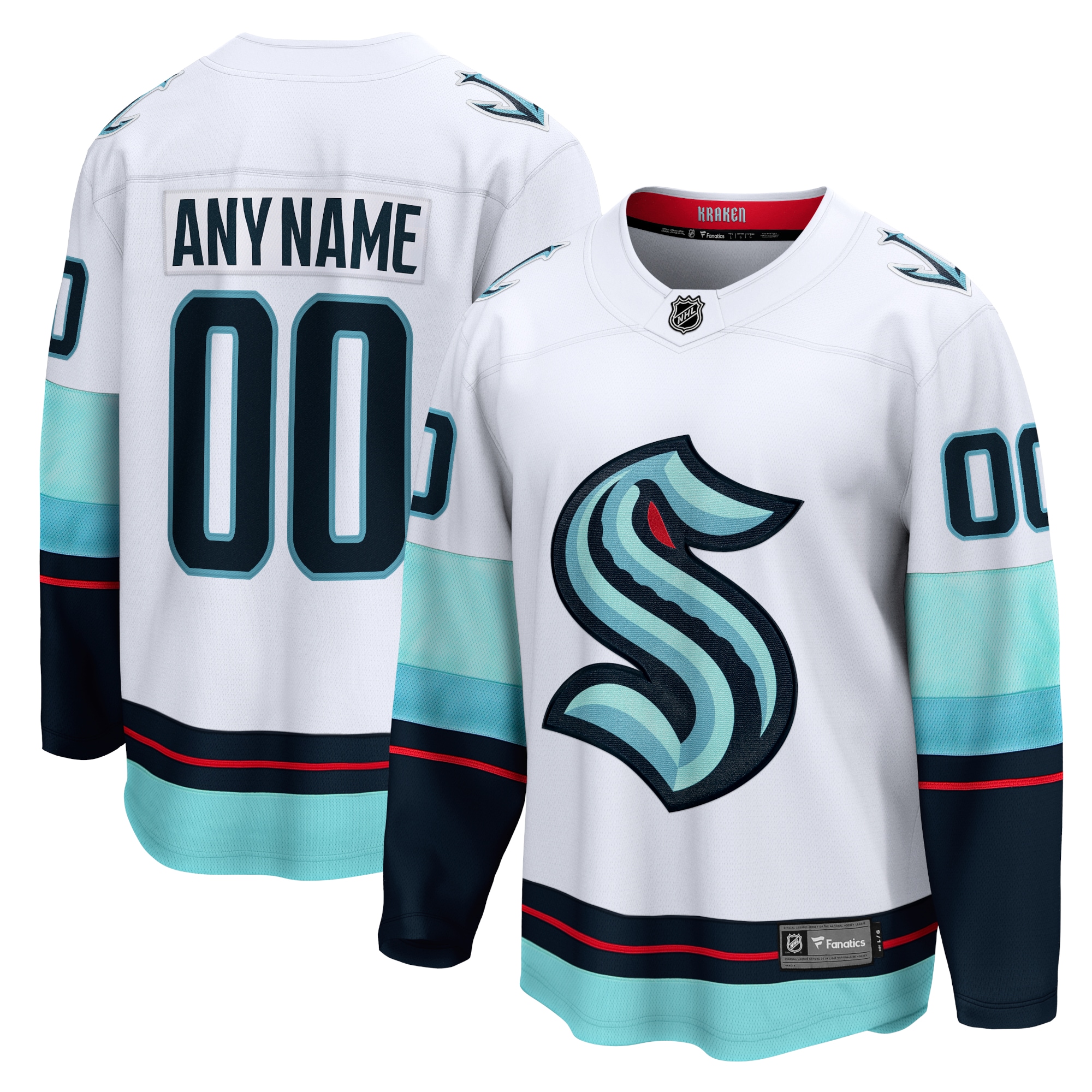 Seattle Kraken Away NHL Jersey - White | FanWearStyle