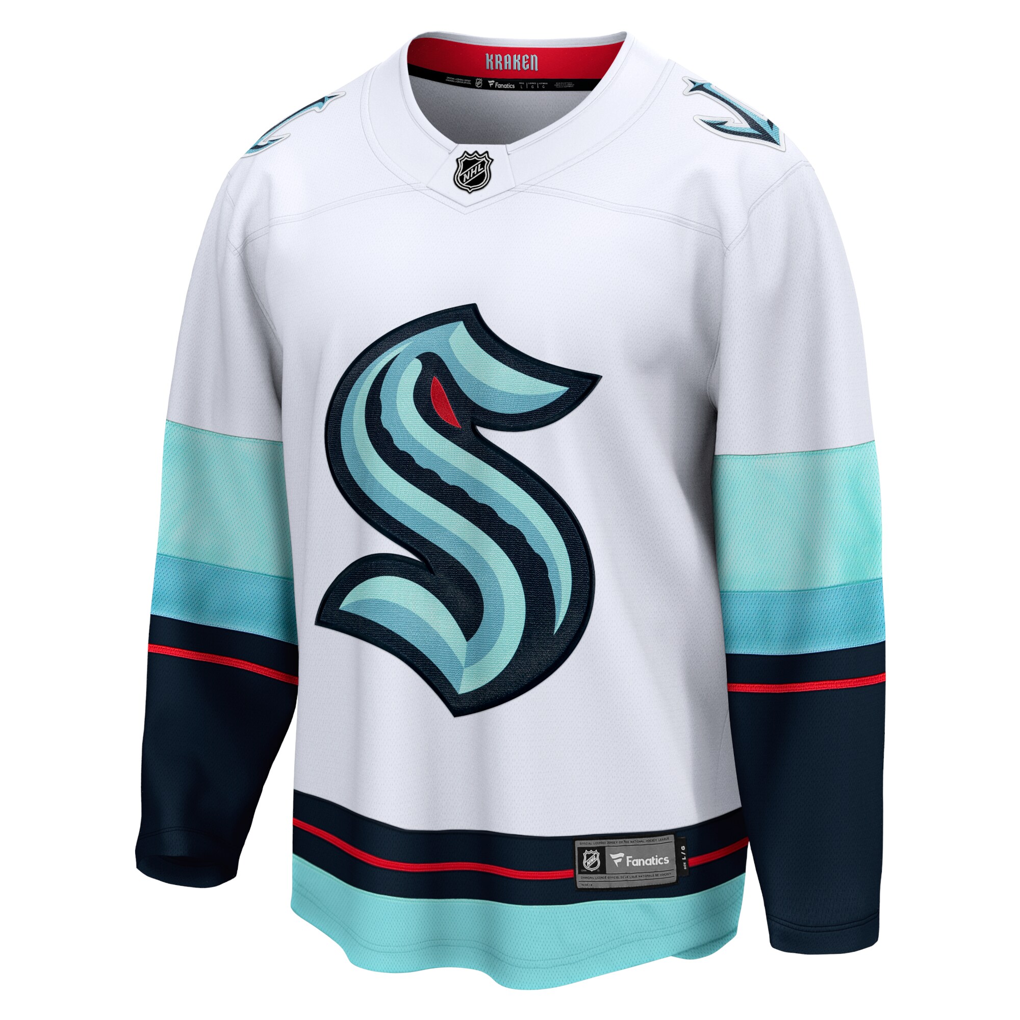 Seattle Kraken Away Breakaway Jersey - White - angle 2