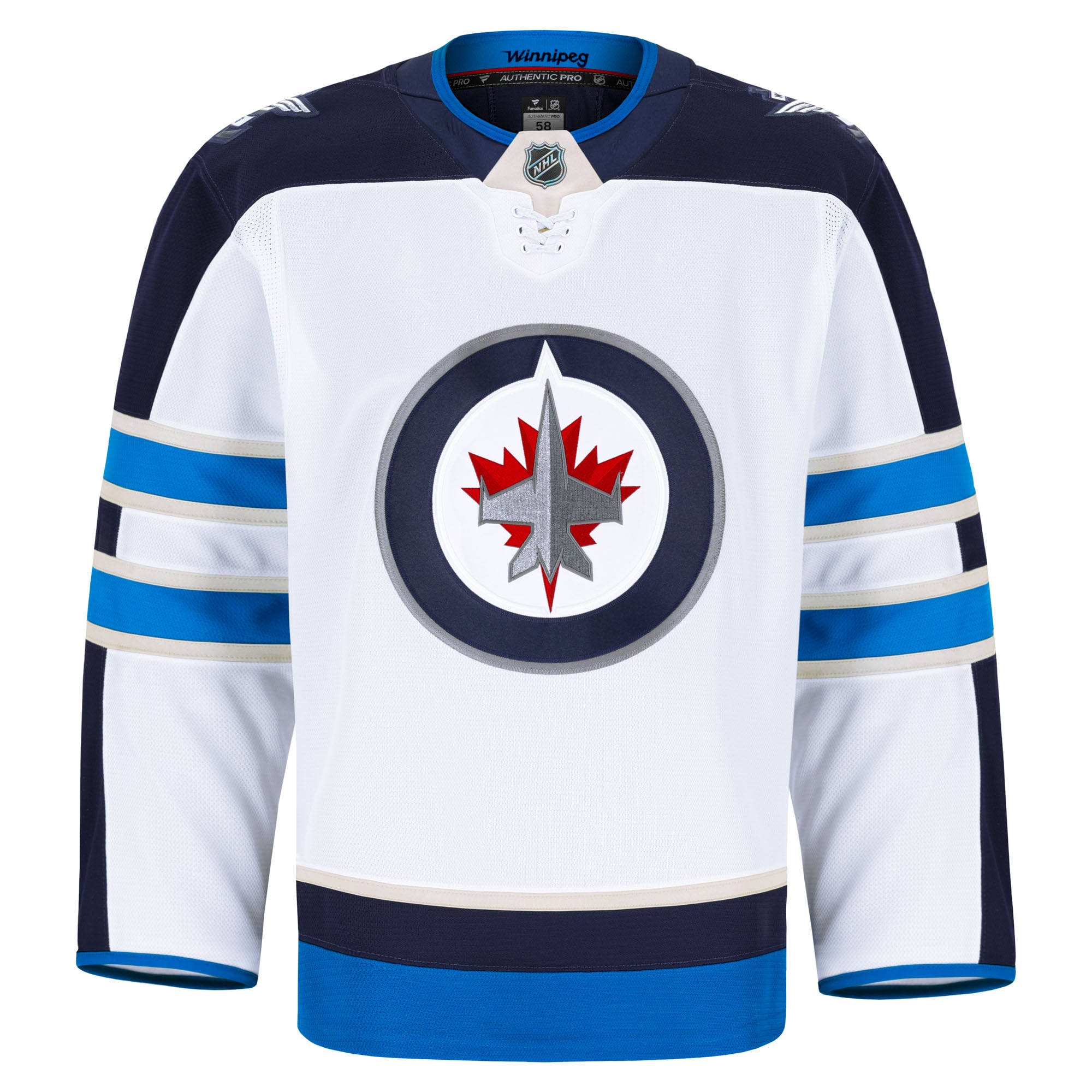 Winnipeg Jets Away Pro Jersey - White - angle 3