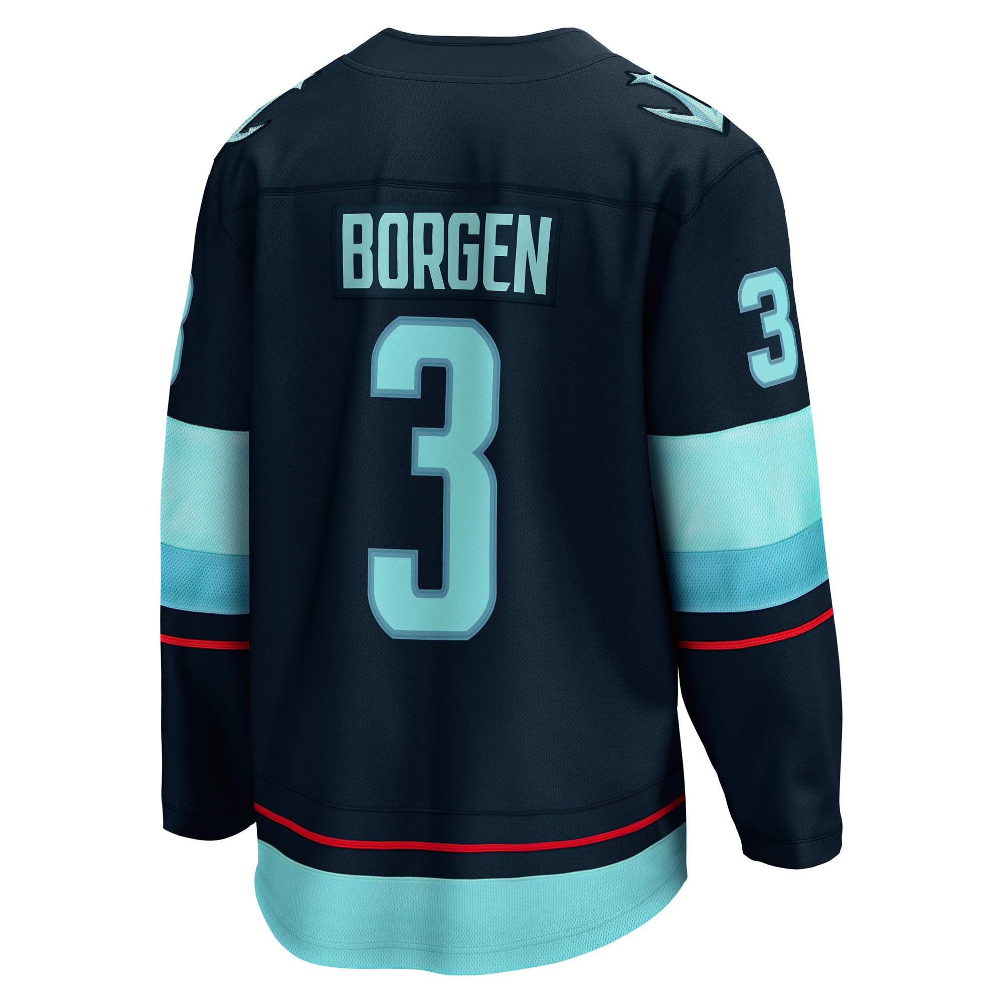 Will Borgen Seattle Kraken Home Breakaway Player Jersey - Deep Sea Blue - angle 3