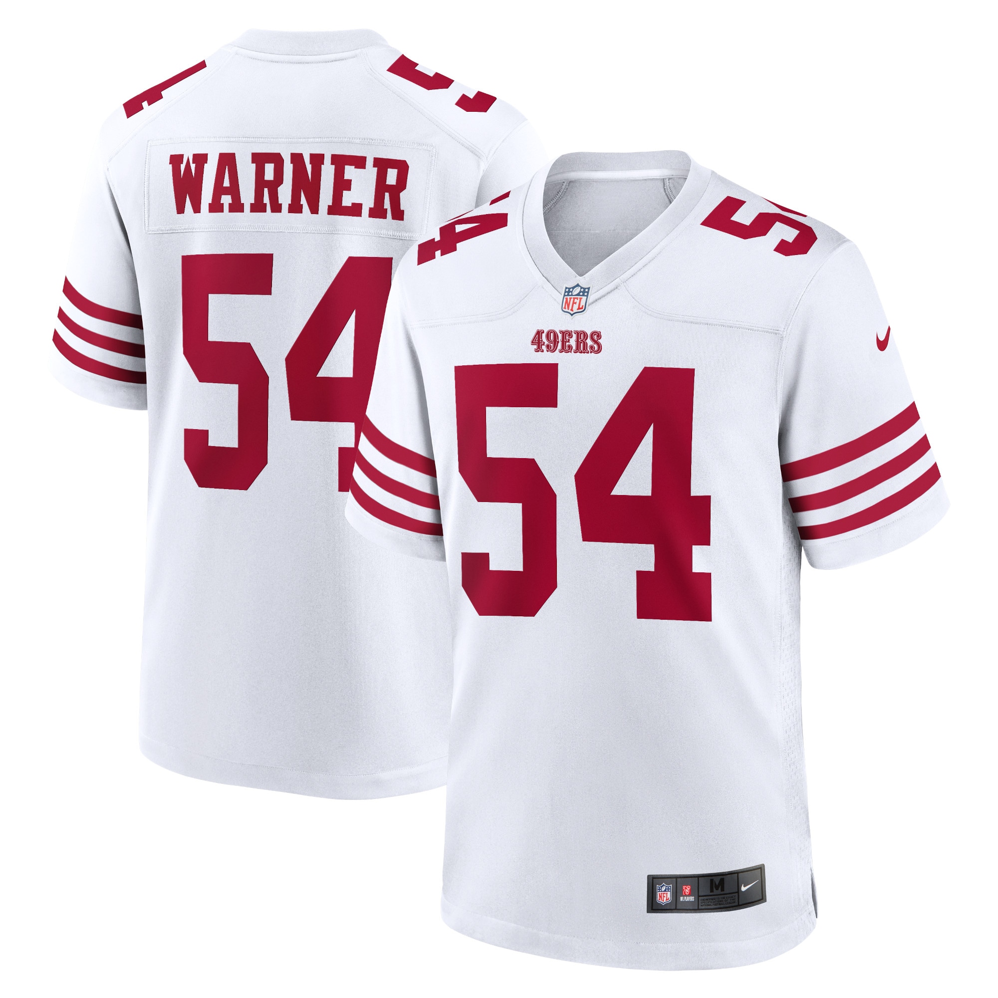 Youth Fred Warner San Francisco 49ers Player Game Jersey - White | FanWearStyle
