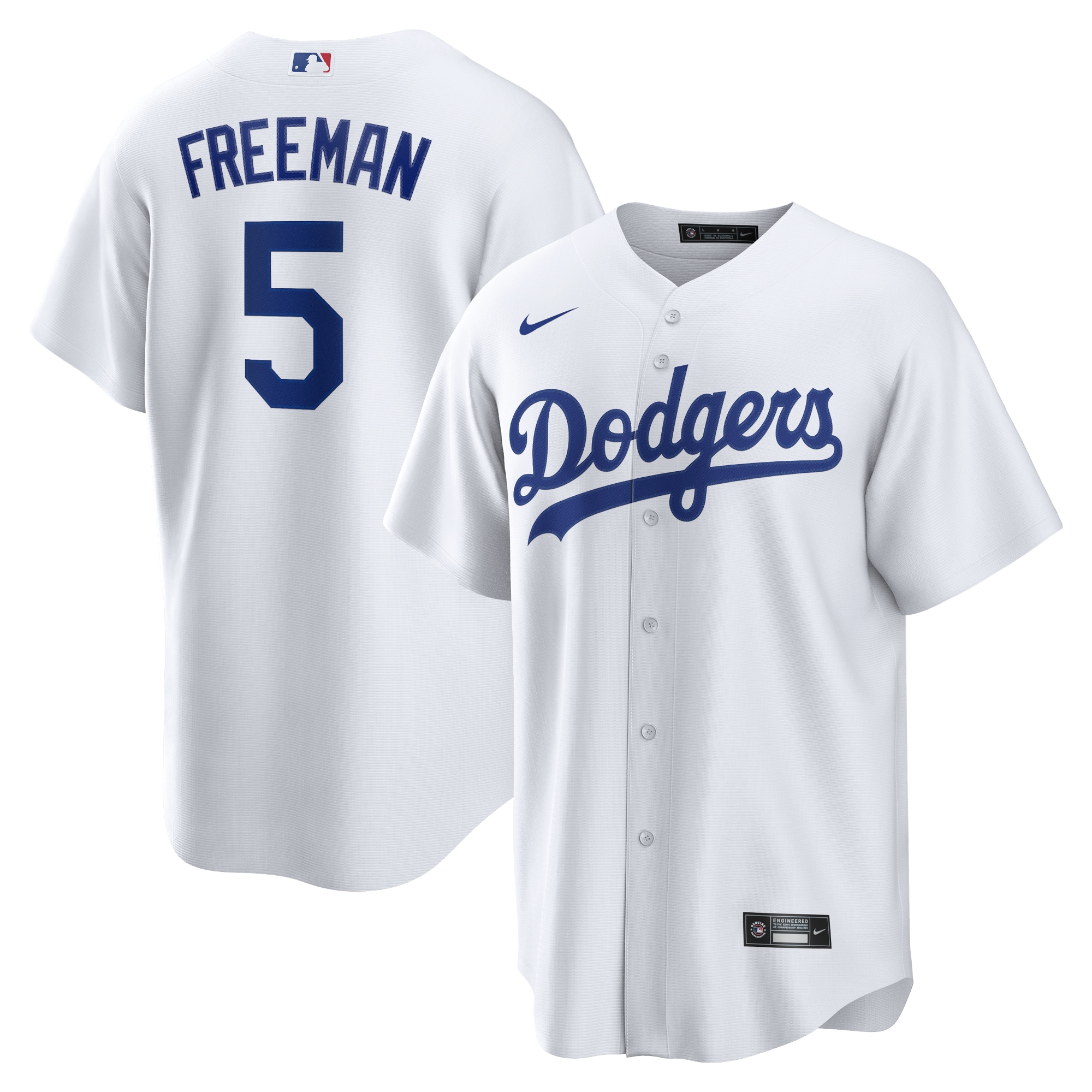 Youth Freddie Freeman #5 Los Angeles Dodgers Replica Player Jersey - White | FanWearStyle