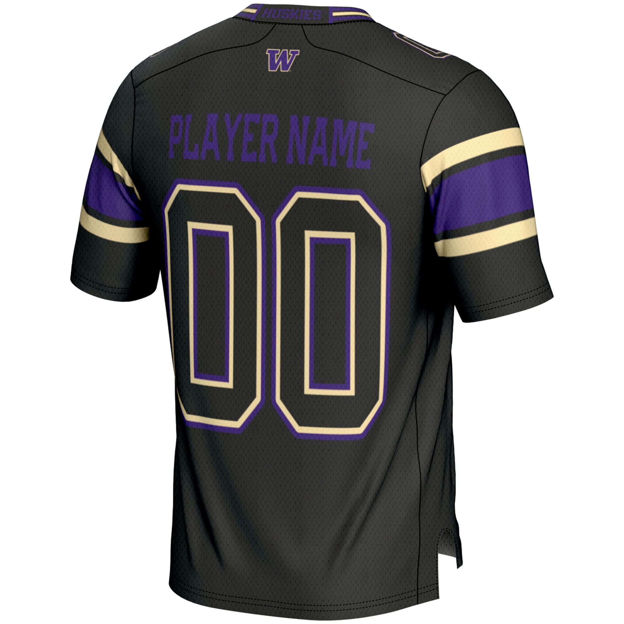 Washington Huskies GameDay Greats NIL Pick-A-Player Football Jersey - Black - angle 3