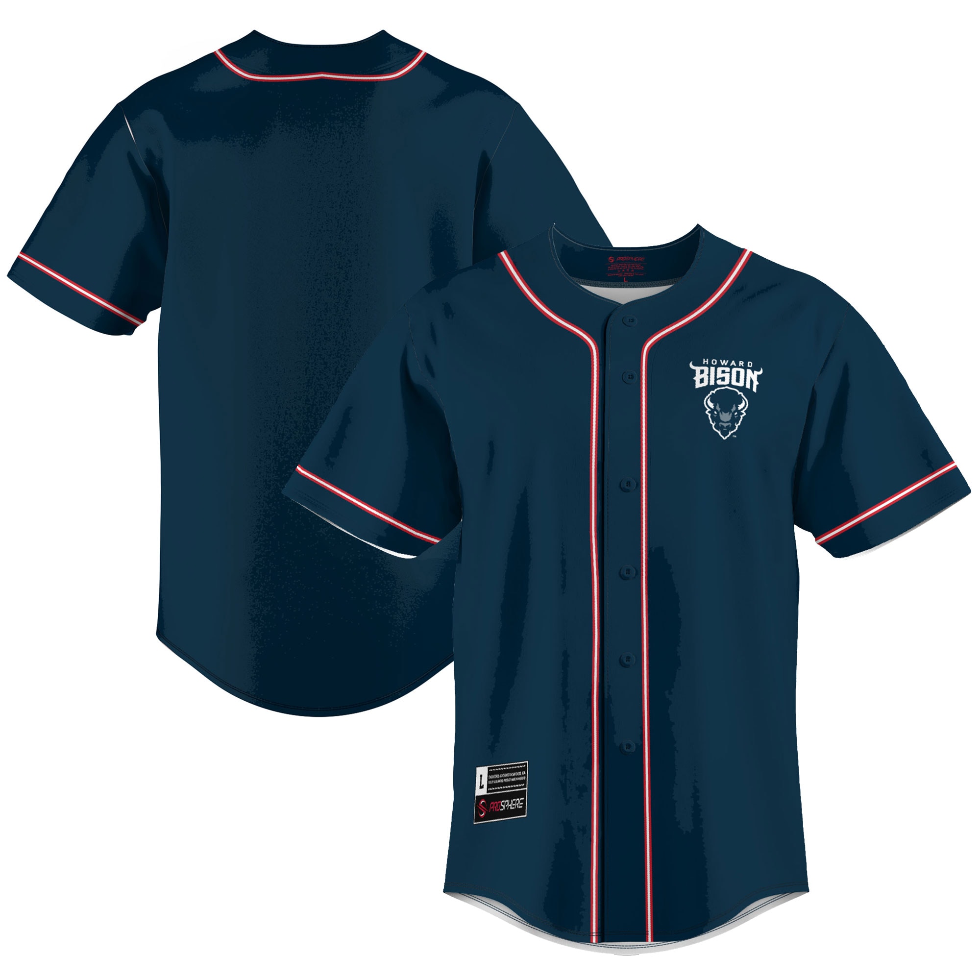 Howard Bison MLB Jersey - Blue | FanWearStyle