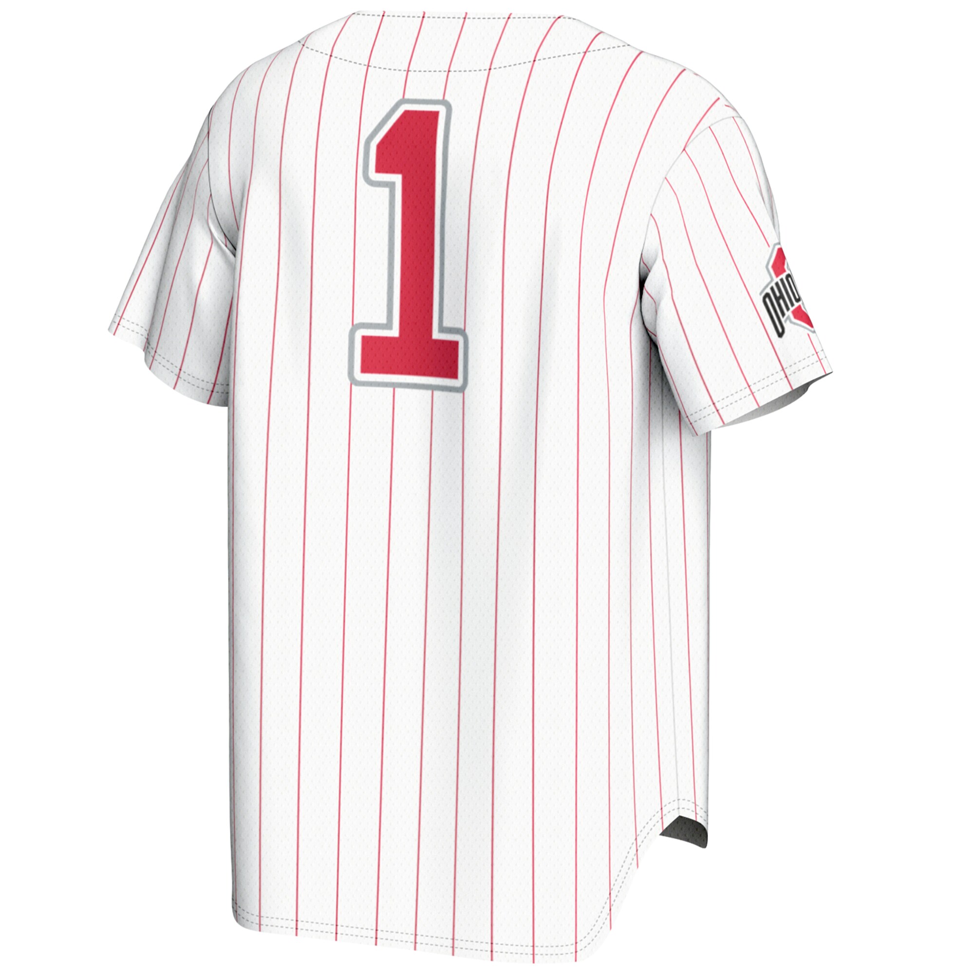 Ohio State Buckeyes GameDay Greats Lightweight Baseball Jersey - White - angle 3
