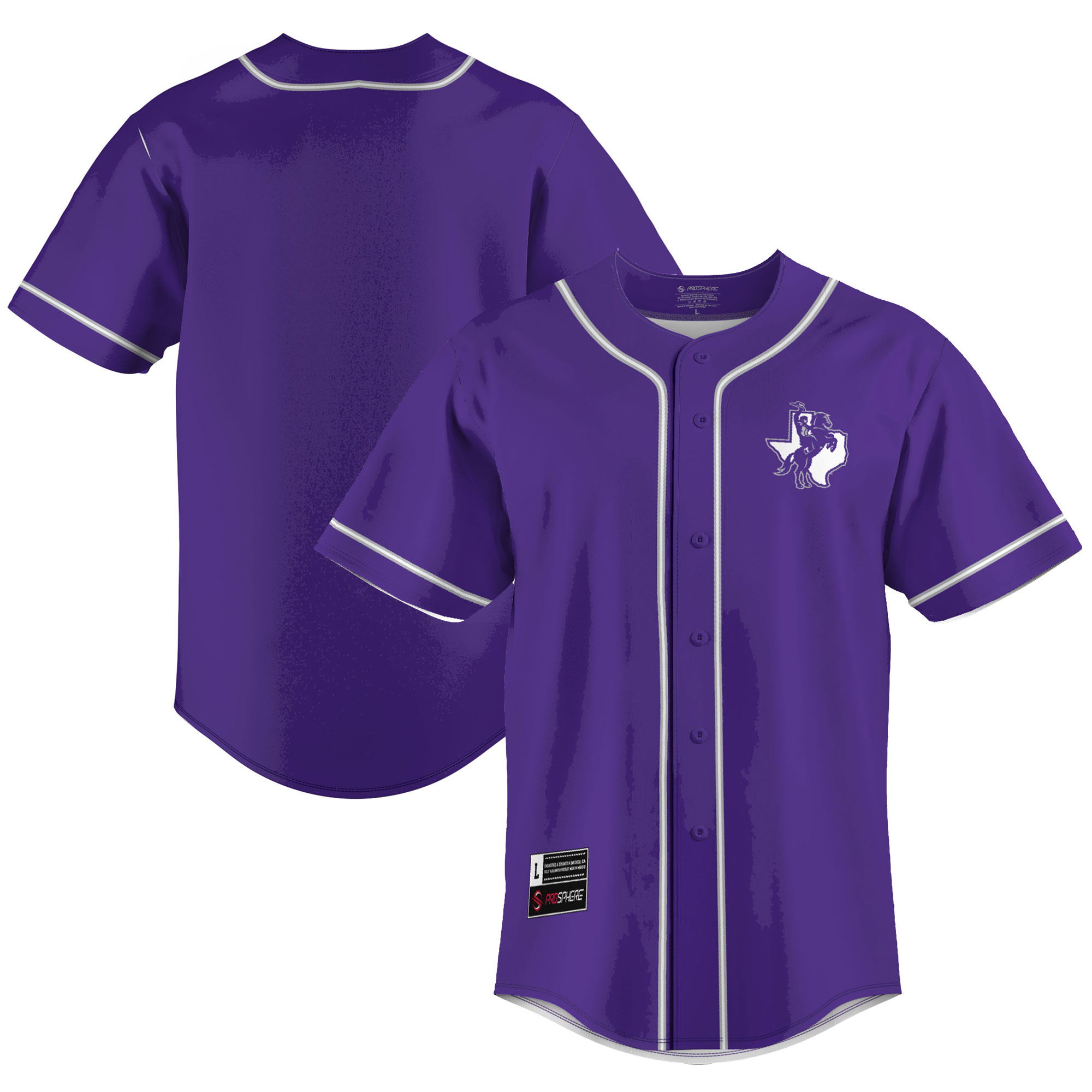 Tarleton State Texans MLB Jersey - Purple | FanWearStyle
