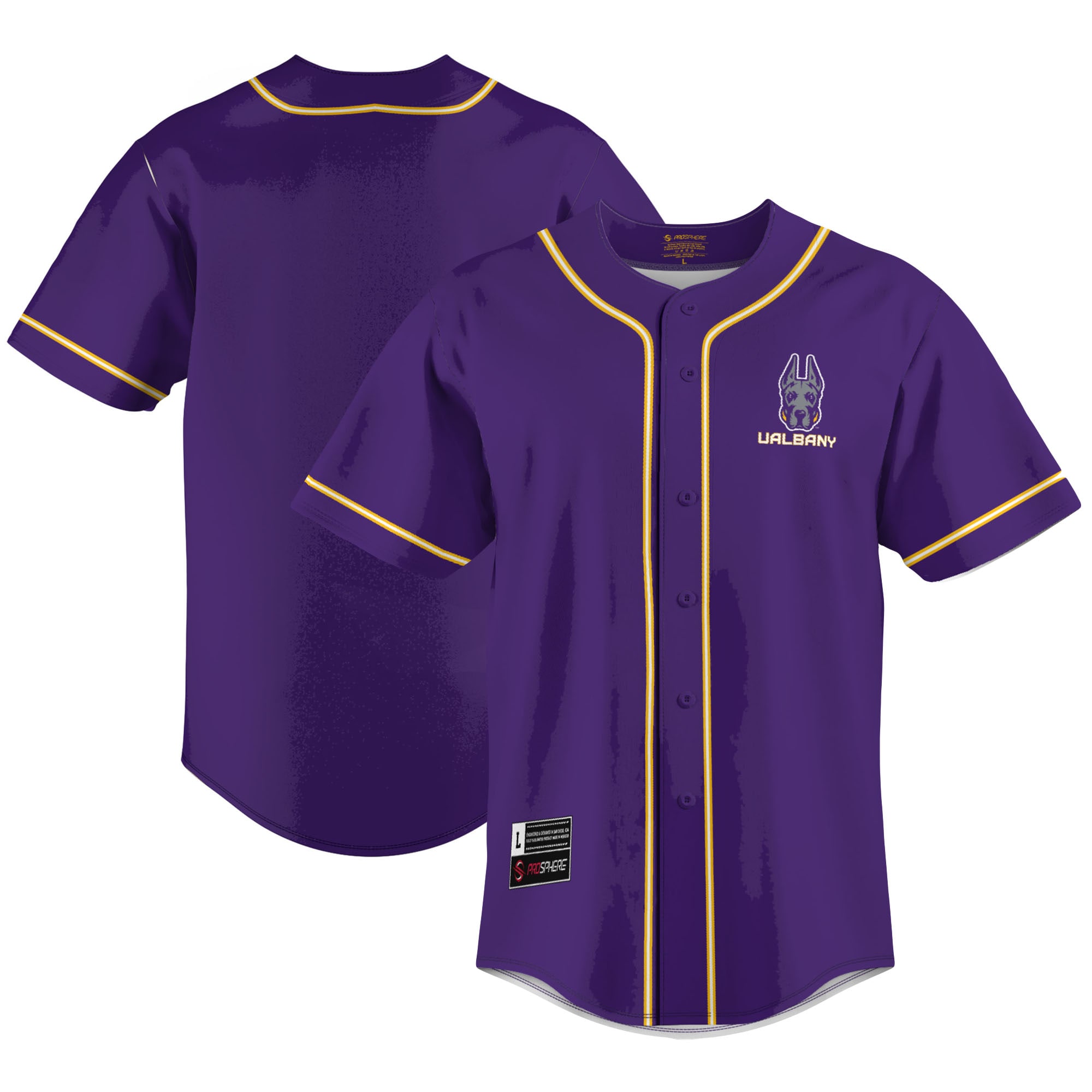 UAlbany Great Danes MLB Jersey - Purple | FanWearStyle