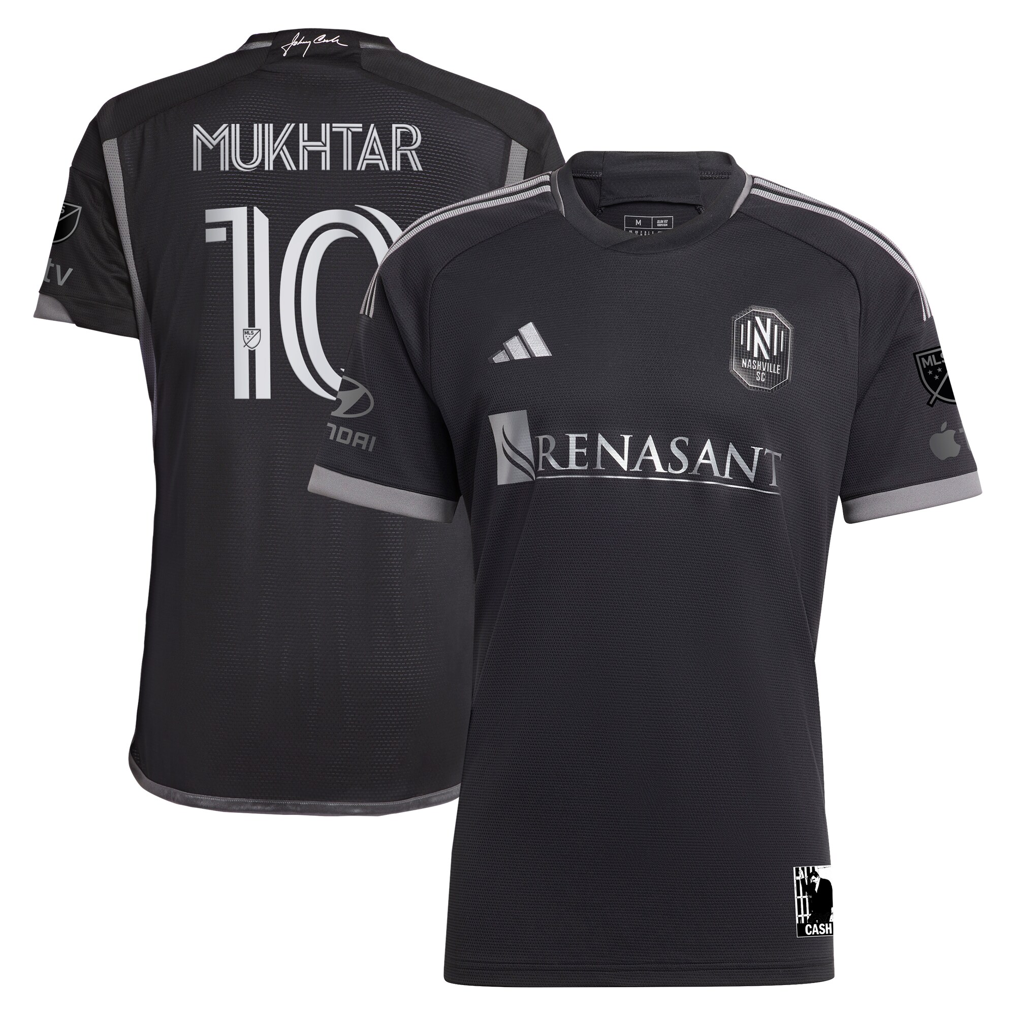 Hany Mukhtar Nashville SC 2023 Man In Black Kit Player Jersey - Black - angle 2