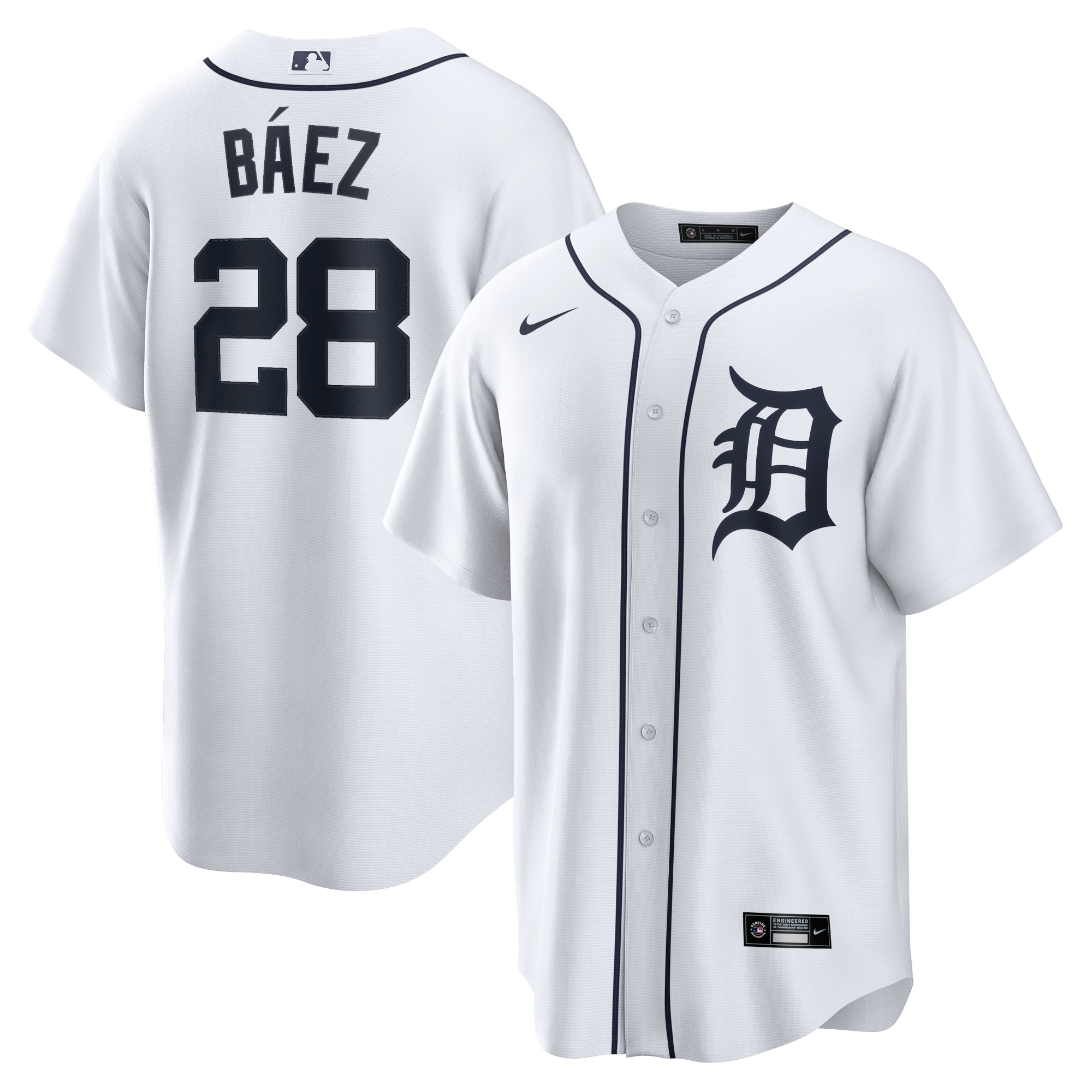 Javier Baez Detroit Tigers Home MLB Jersey - White | FanWearStyle