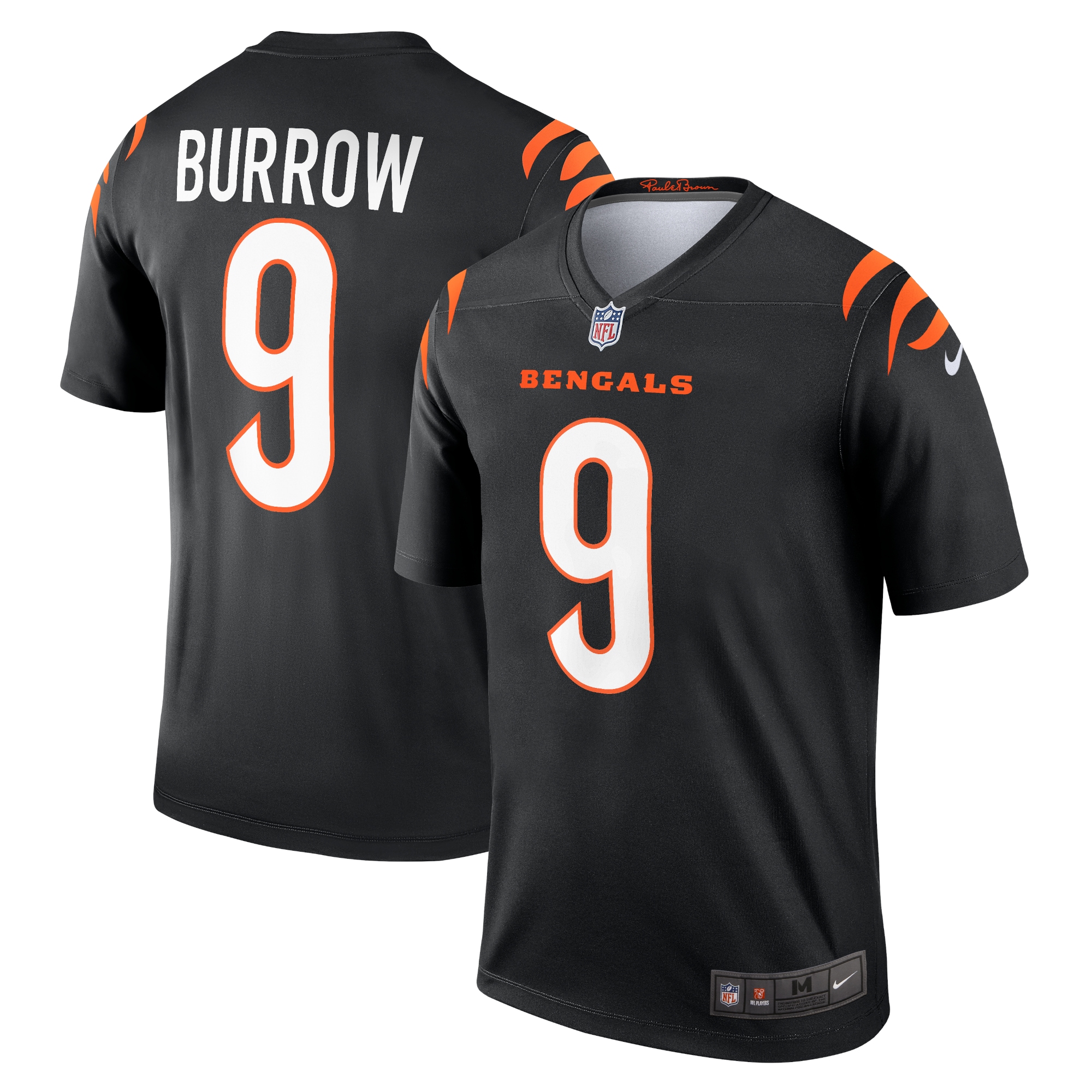 Joe Burrow #9 Cincinnati Bengals NFL Top - Black | FanWearStyle