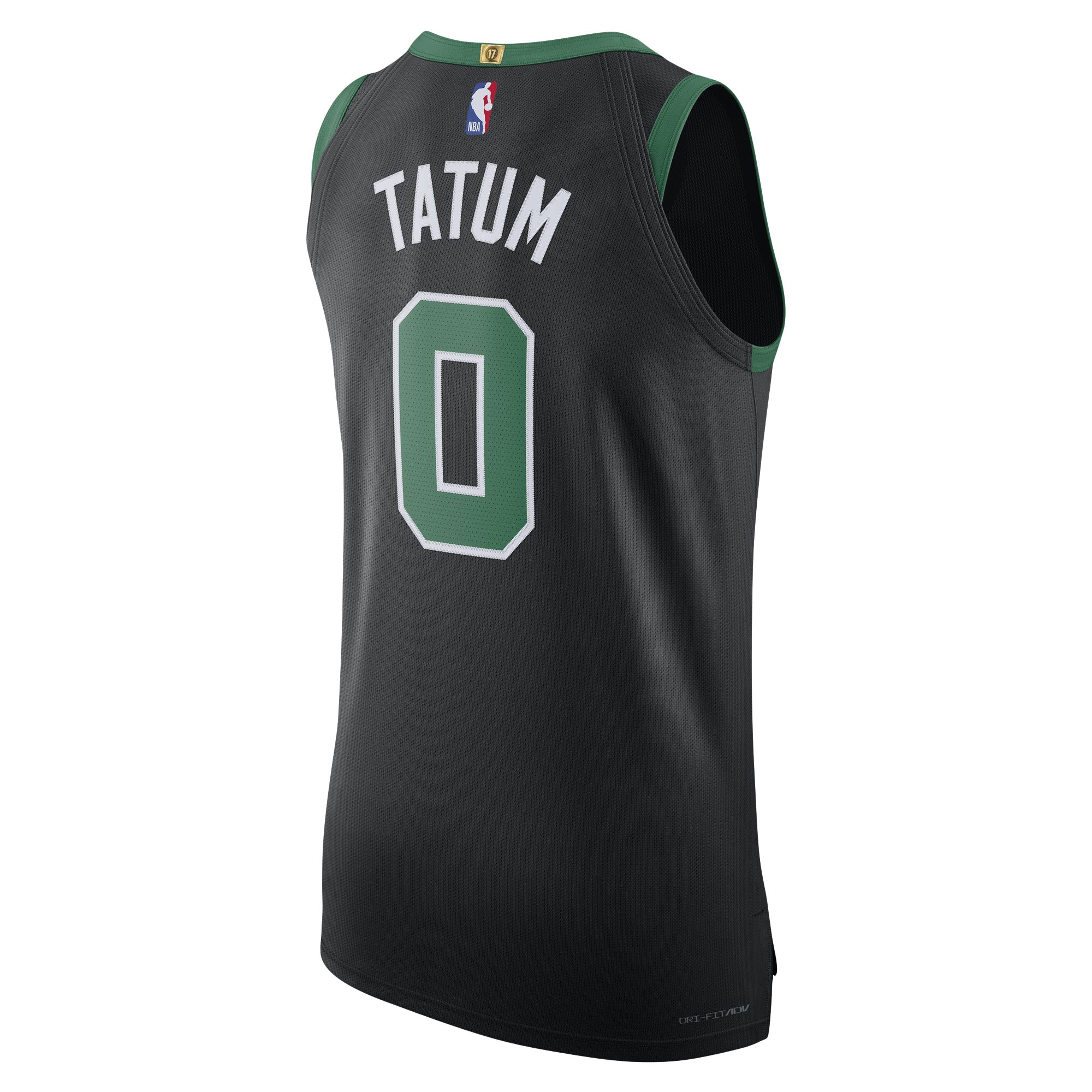 Jayson Tatum #0 Boston Celtics Player Jersey - Statement Edition - Black - angle 3