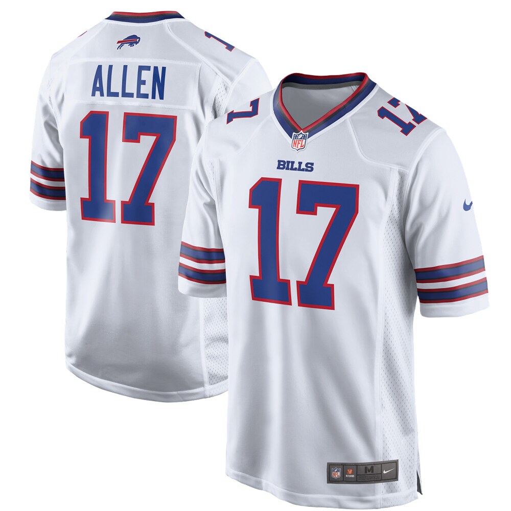 Josh Allen #17 Buffalo Bills Game Player Jersey - White - angle 2